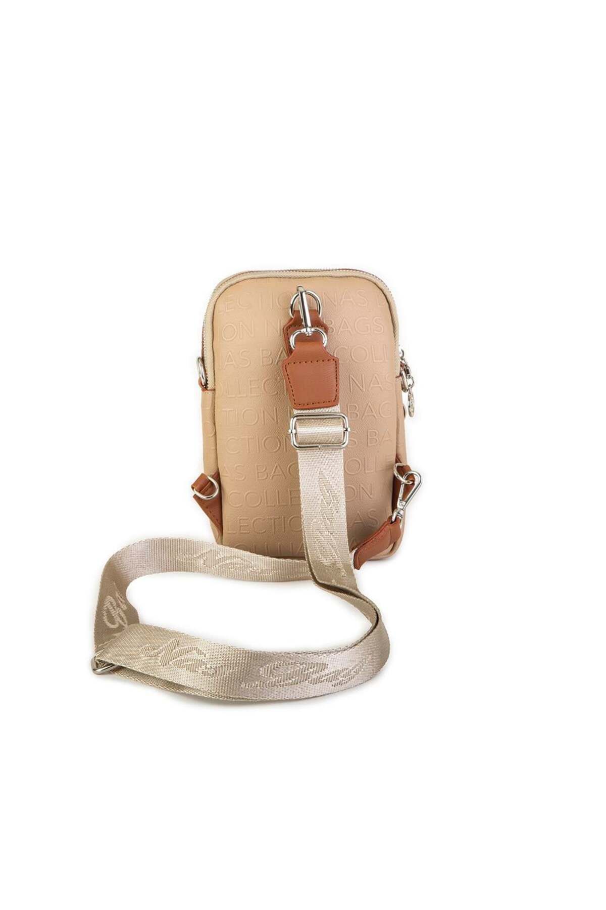 Nas Bag-Geantă de damă în talie și corp Geantă Crossbody Transformabilă Nas Geantă nisip bronz în relief 7