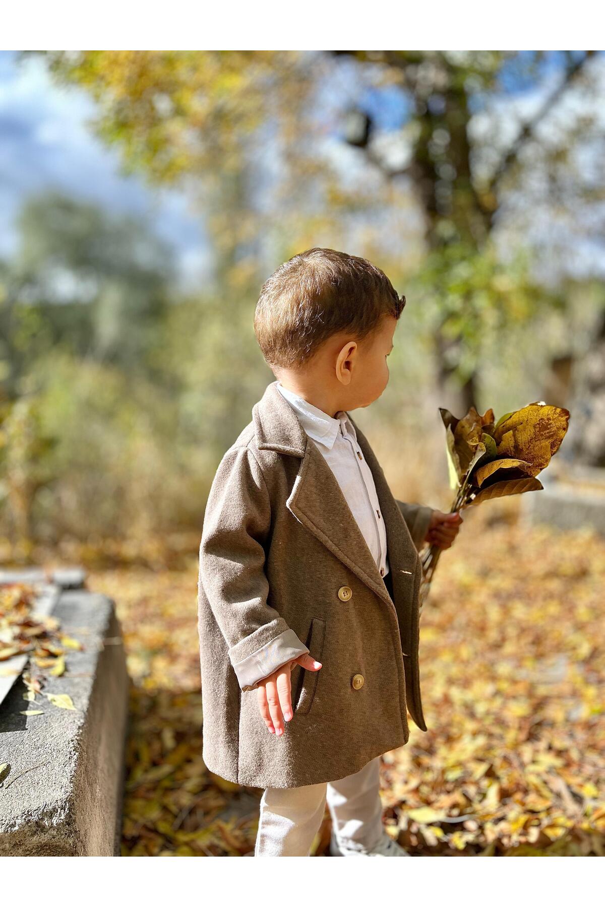 favorimkids Füme Kaşe Bebek Çocuk Kaban fotoğrafı 4 (önizleme)