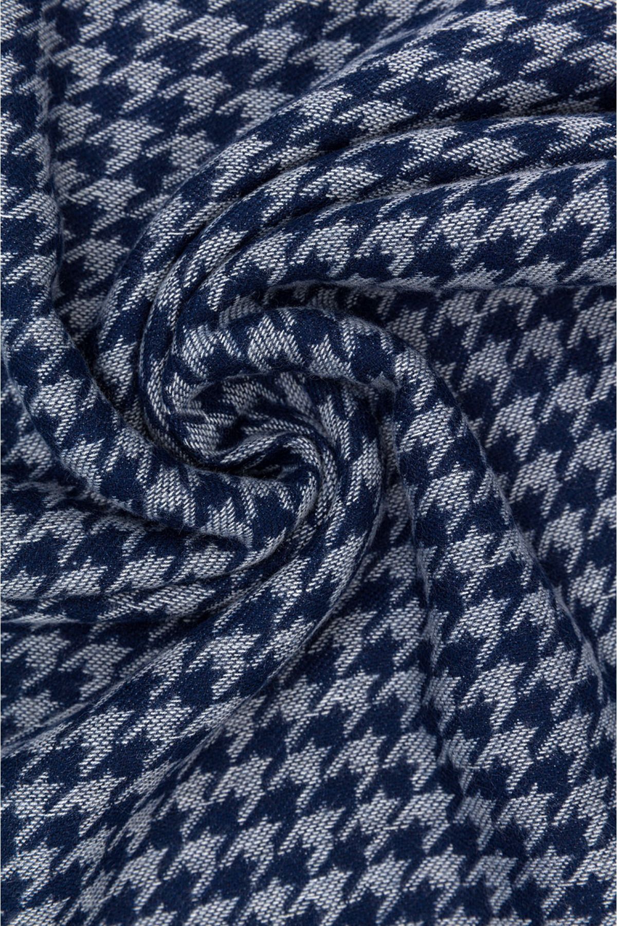 Avva-Marineblau gemusterter Herrenschal A22Y9417 2