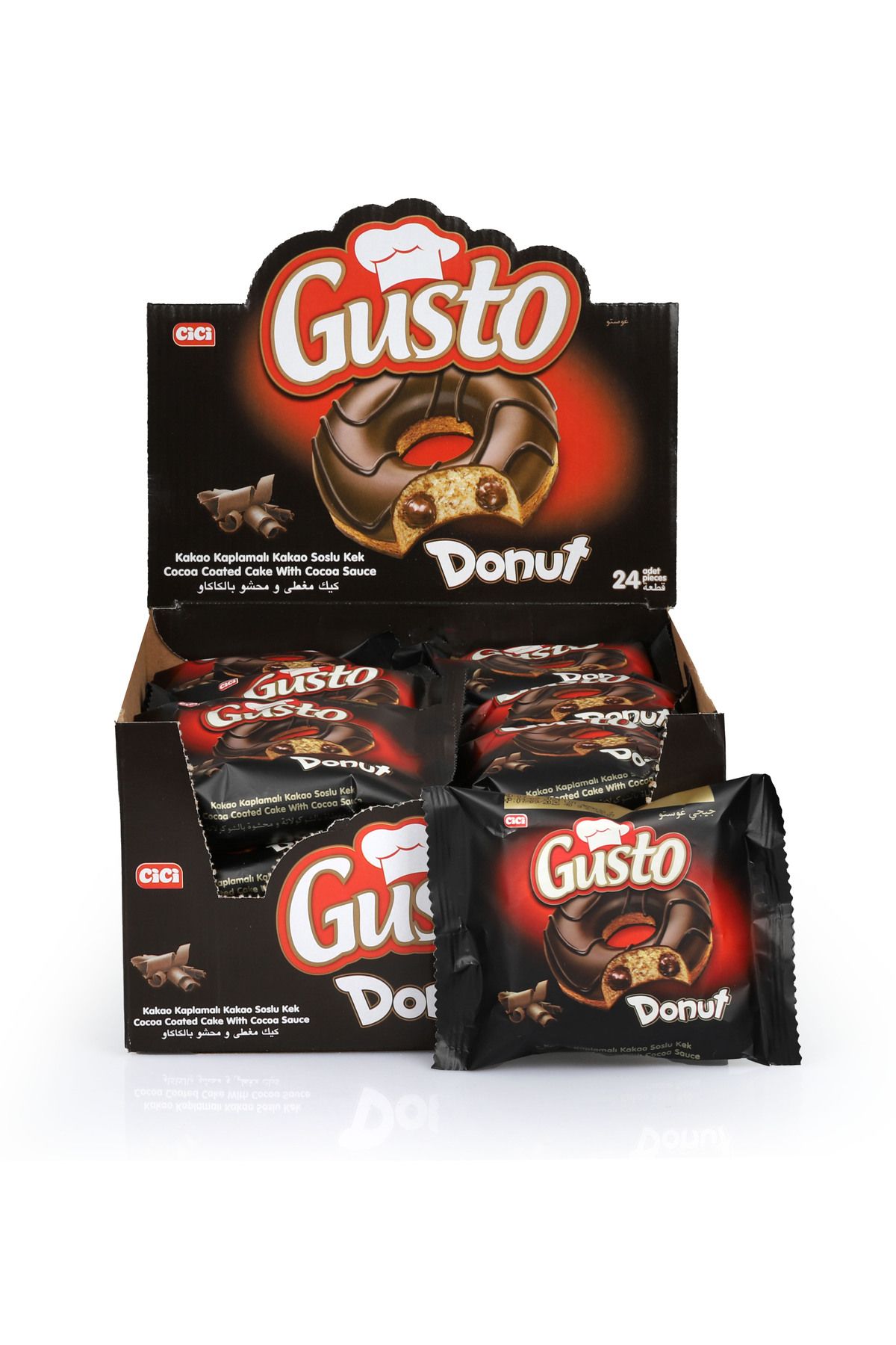 cici Gusto Donut Kakaolu Kek 24'lü (1 Kutu)