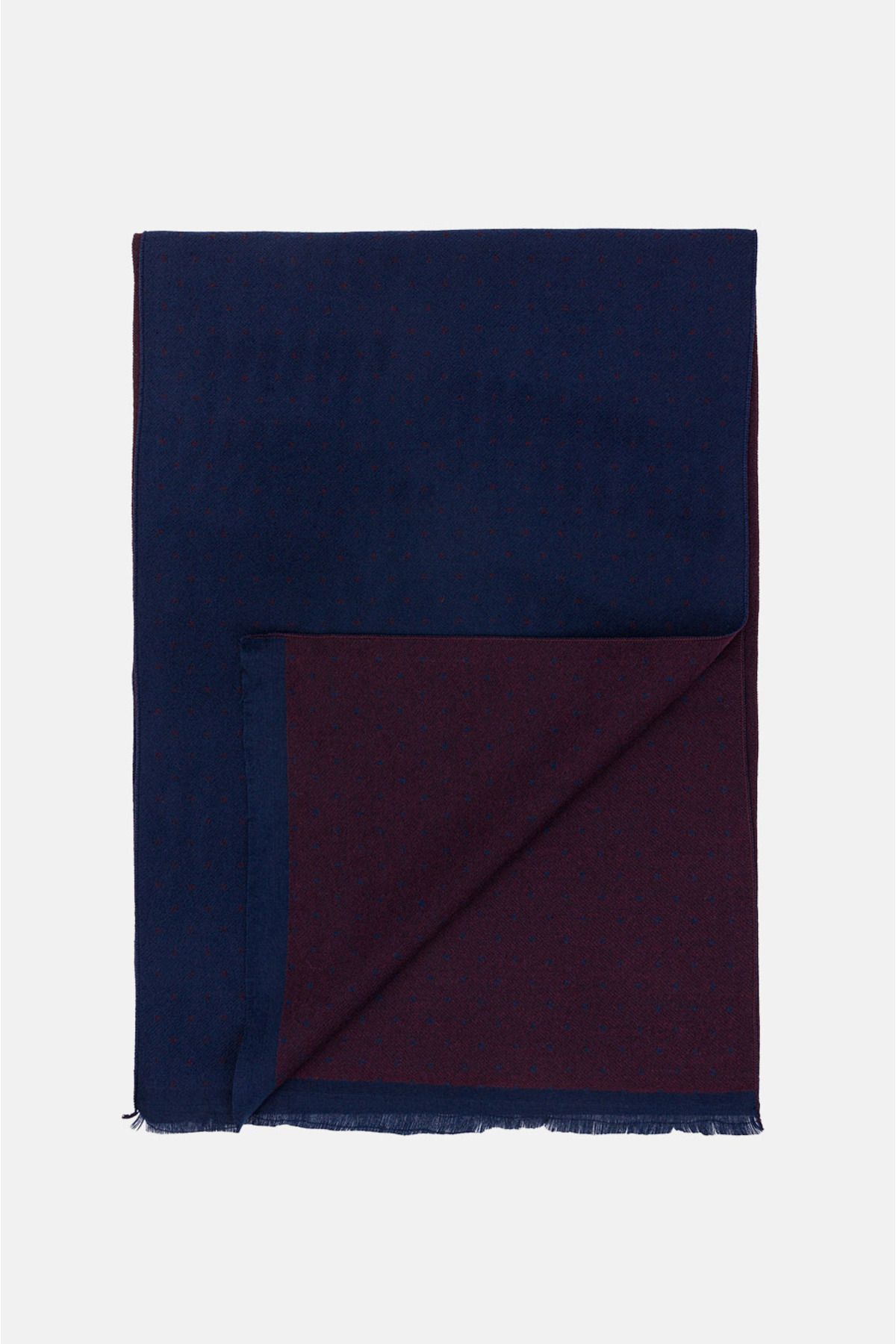 Avva-Marineblau-bordeauxrot gemusterter Herrenschal A22Y9418 3