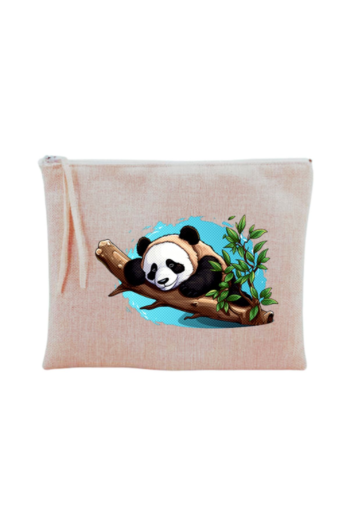 BİBANAPROMOSYON Dalda Panda Baskılı Makyaj Çantası
