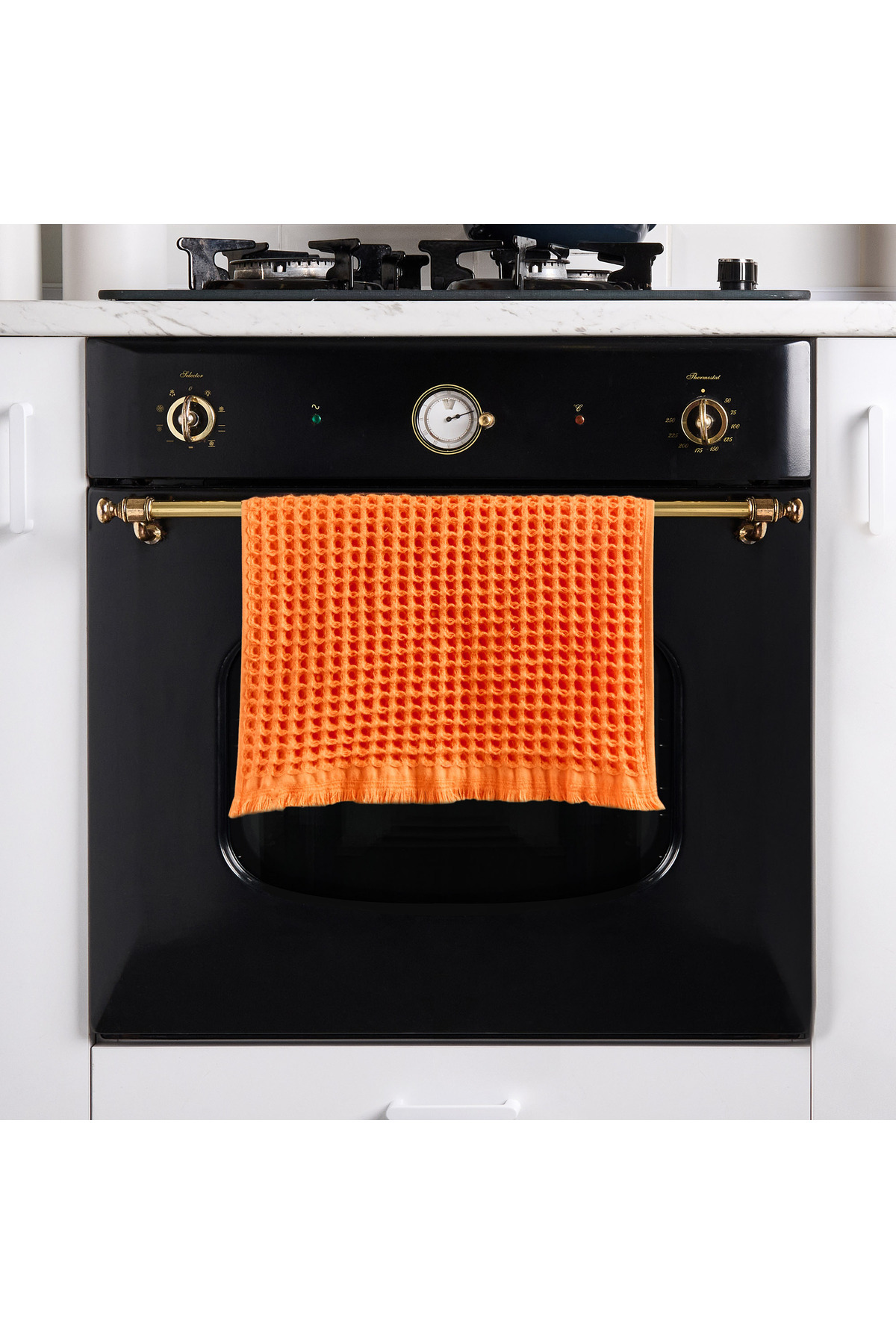 Evidea Soft Waffle Mutfak Havlusu - Turuncu - 30x45 cm