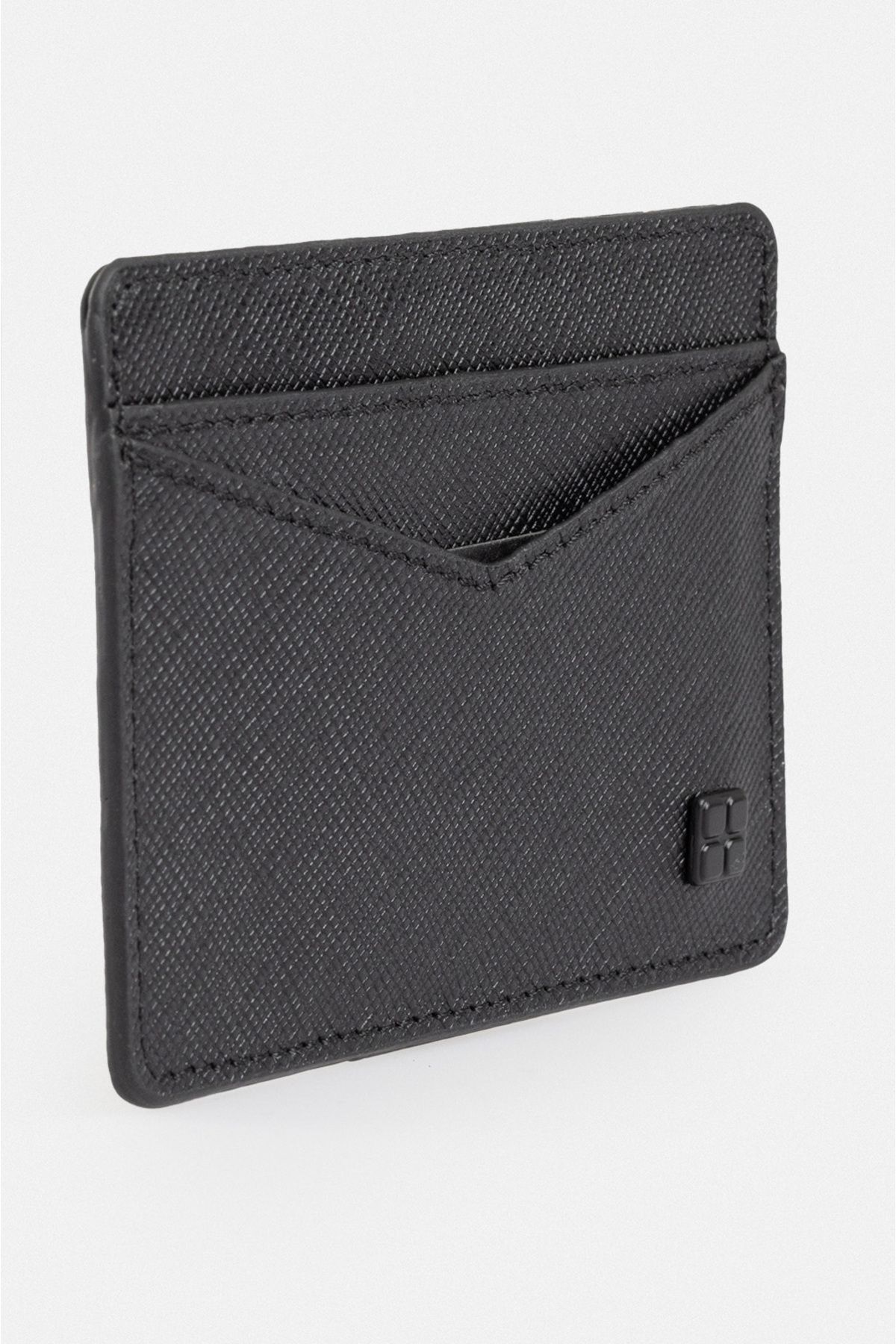 Avva-Men's Black 100% Leather Card Holder A31y9551 2