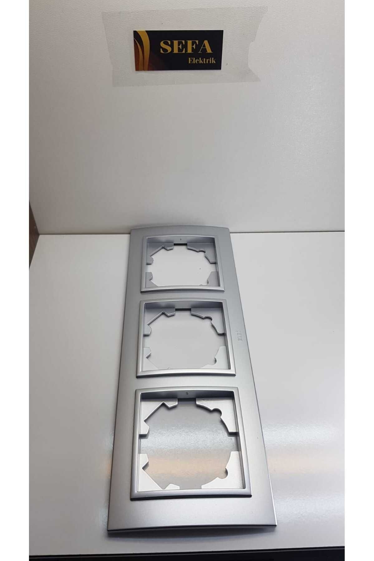 ELBİ-METALLIC GRAY TRIPLE FRAME DRESS ZENA SILVERLINE SERIES 3