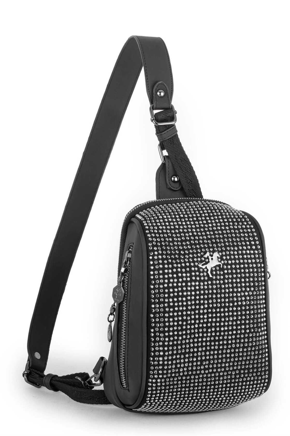 Nas Bag Bel ve Body Bag Siyah Gümüş Tasli görsel 3