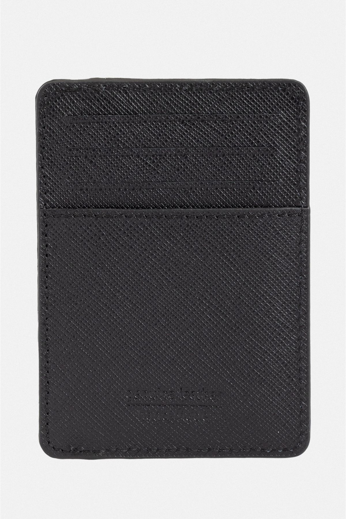 Avva-Men's Black 100% Leather Card Holder A31y9551 4