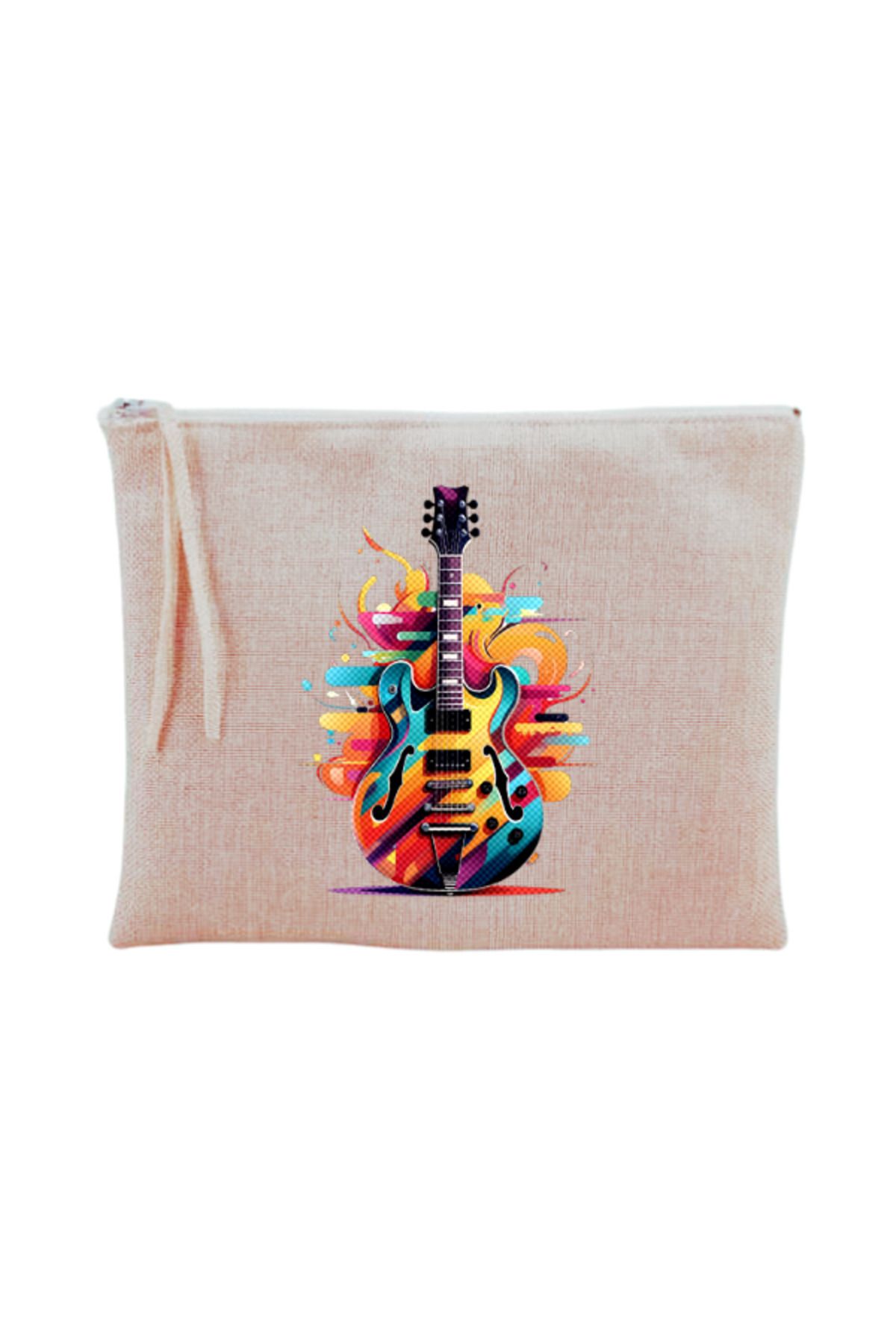 BİBANAPROMOSYON Gitar Baskılı Makyaj Çantası