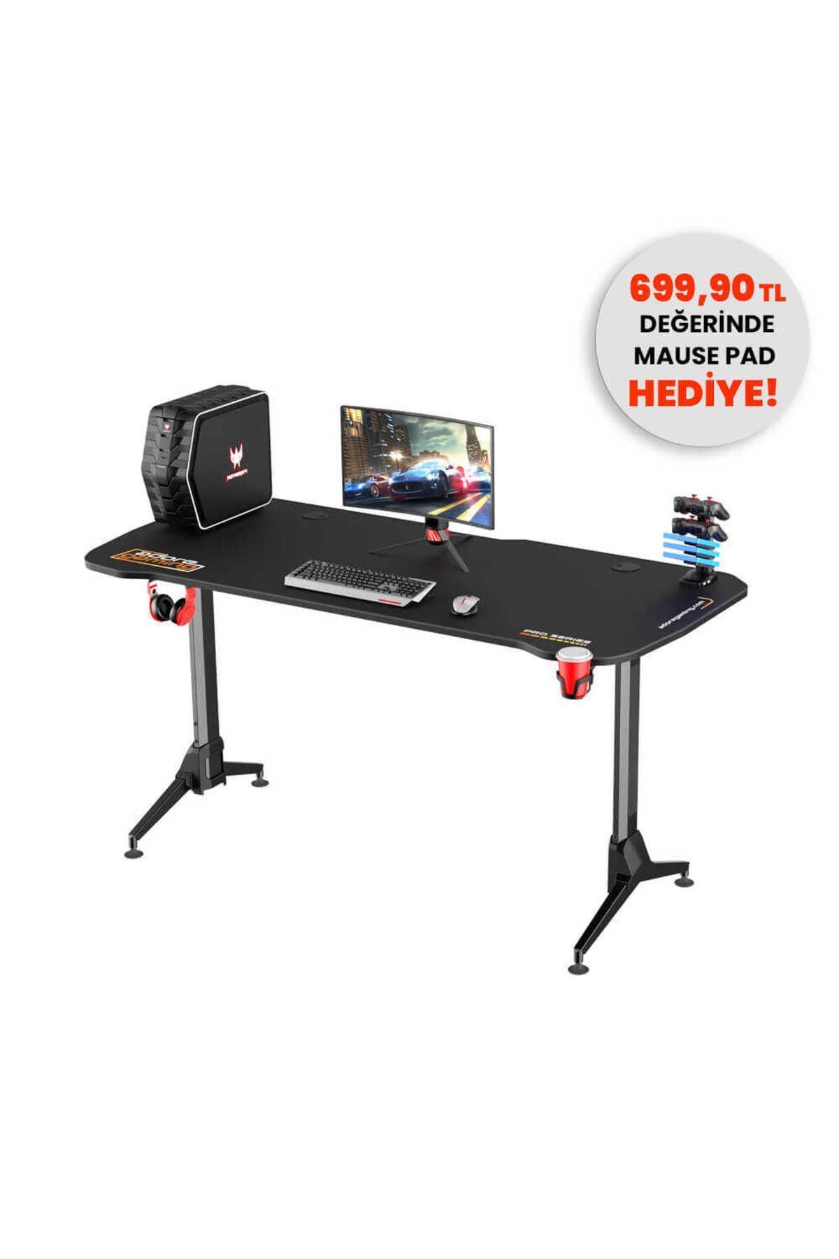 Adore Mobilya Adore Gaming Karbon Çelik Gövde Oyuncu Bilgisayar Masası-siyah 160x70-75-80x75 Cm (GXYXD)