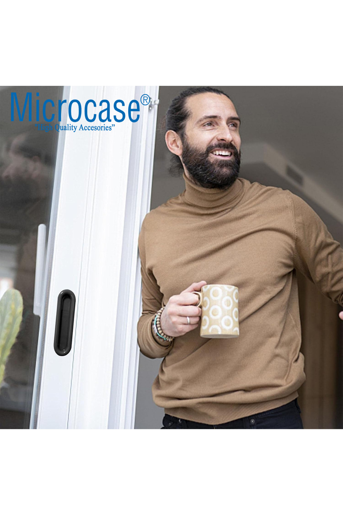 Microcase Plastik Sürgülü Kapı Çekmece Pencere  Sineklik  vb. için  Yapışkanlı  Kol Tutacağı -AL4757  4 Adet fotoğrafı 4 (önizleme)