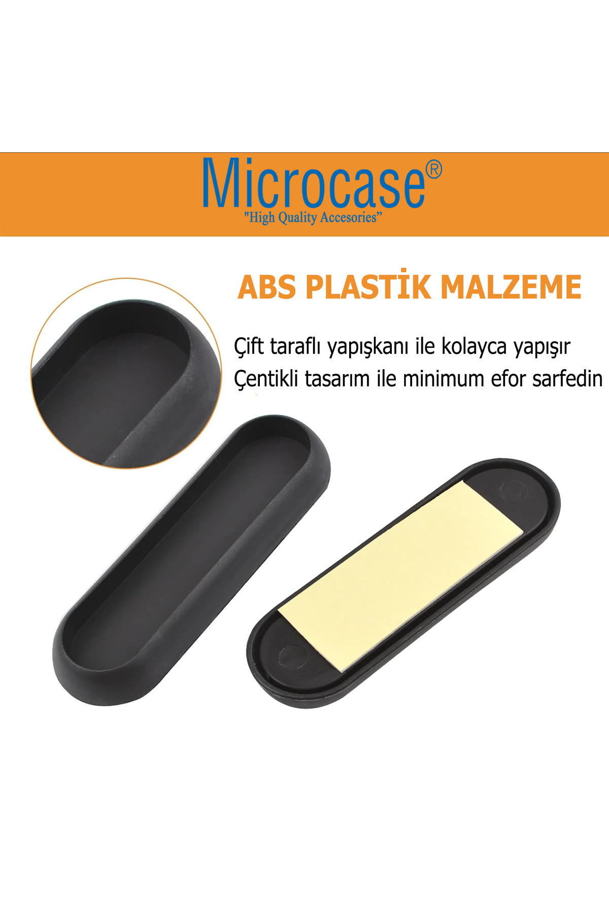 Microcase Plastik Sürgülü Kapı Çekmece Pencere  Sineklik  vb. için  Yapışkanlı  Kol Tutacağı -AL4757  4 Adet fotoğrafı 4 (önizleme)