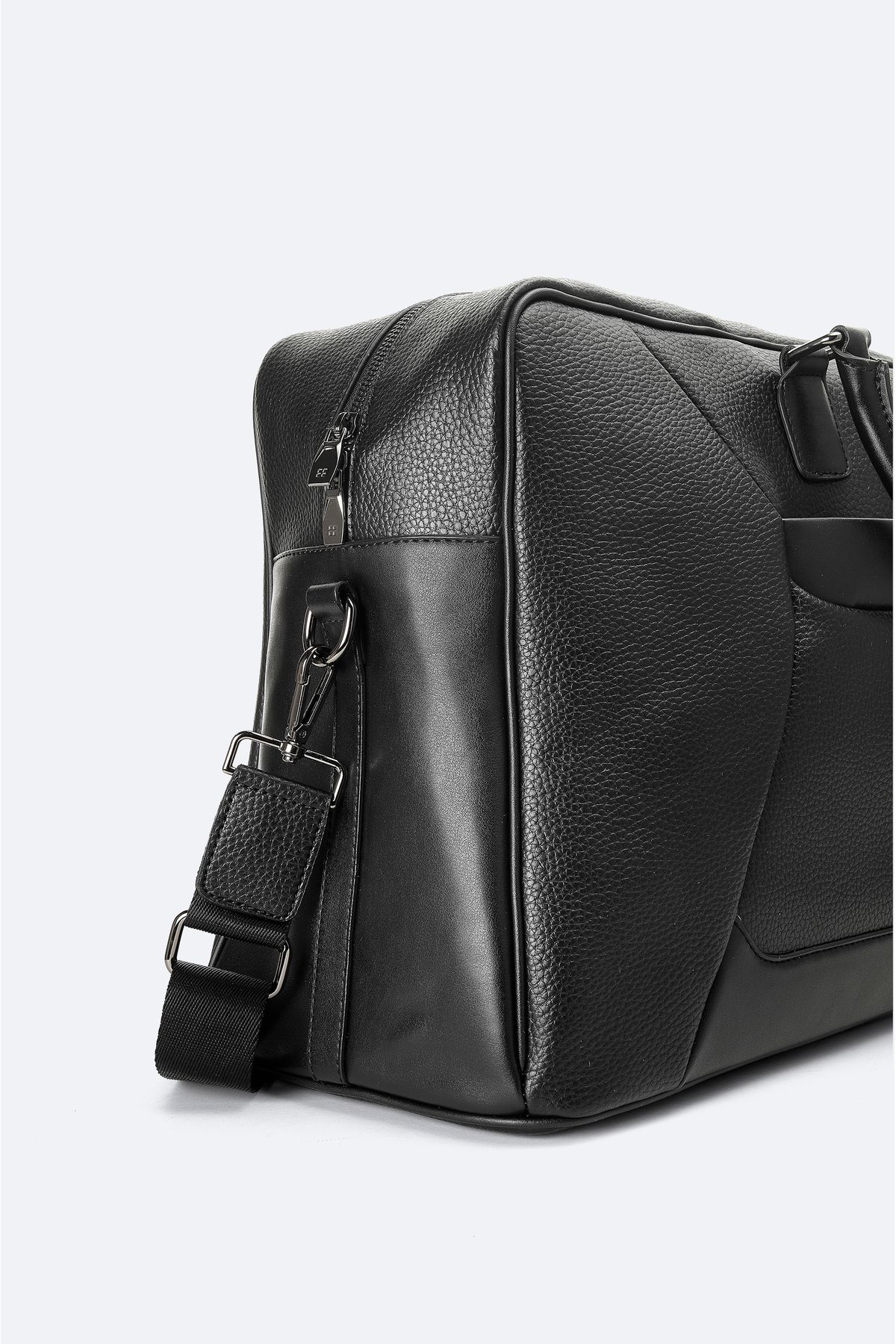 Avva-Men's Black Leather Look Travel Bag A41Y9106 6