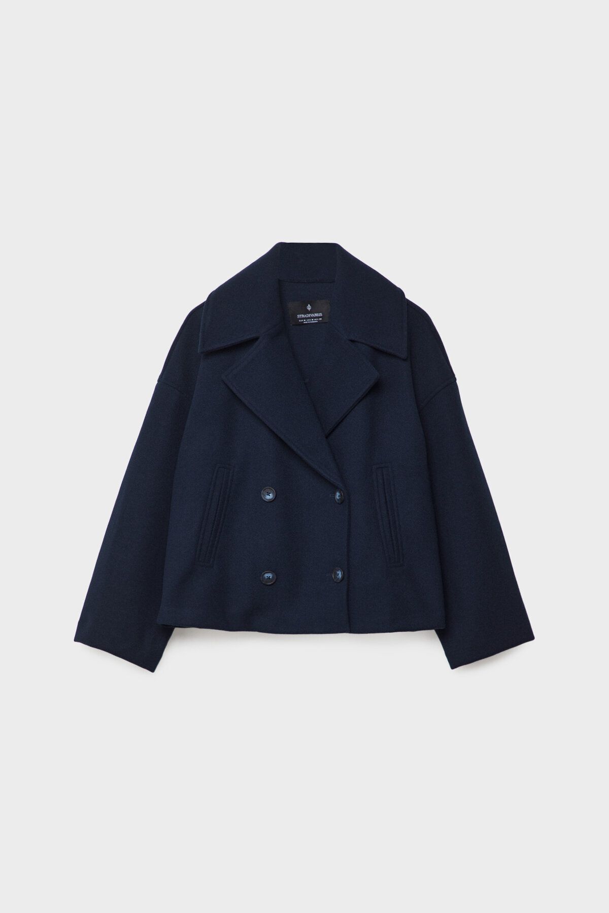 Stradivarius-Short double-breasted coat 5