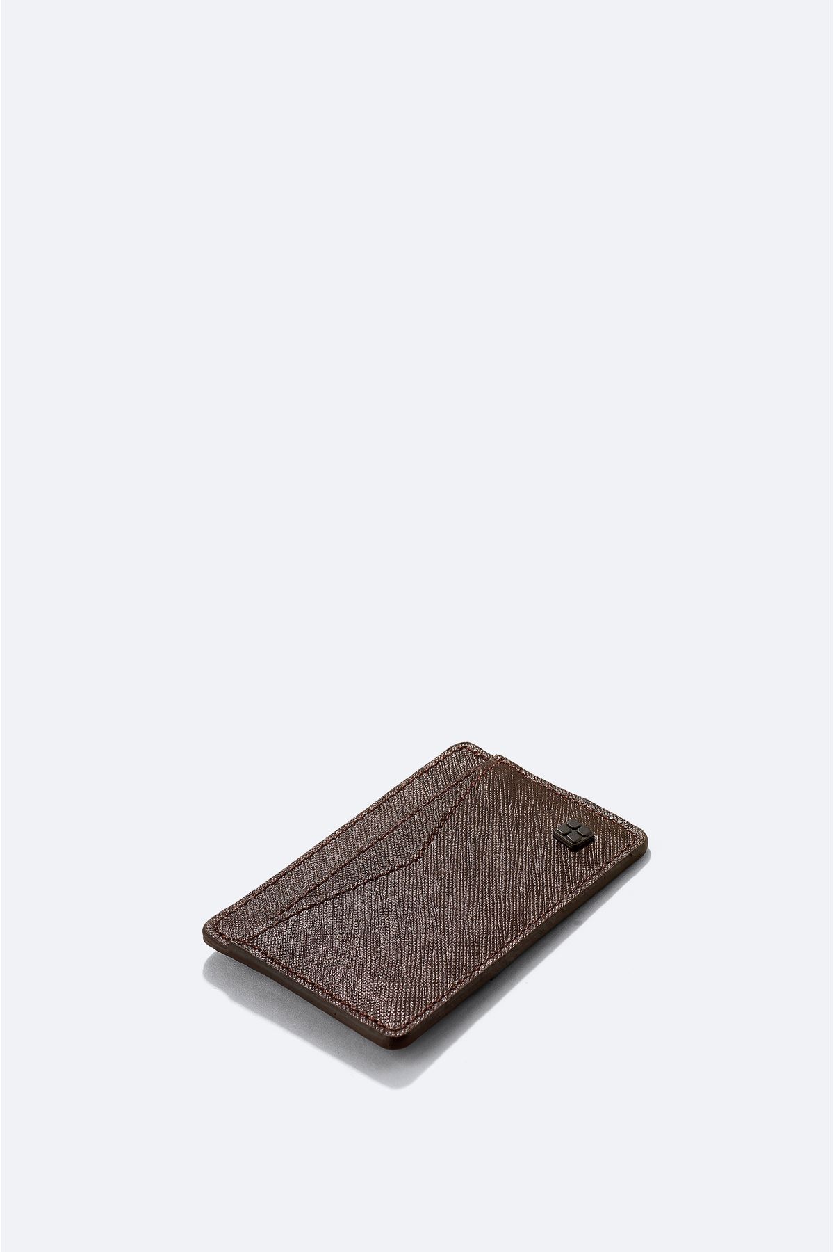 Avva-Men's Brown Leather Card Holder - B 009551 2