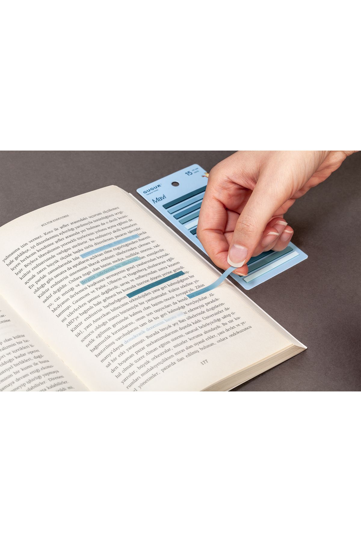 GUGUK-15 Color Blue Transparent Pet Index - Post-it Sticker (Ggk-pi005) 3