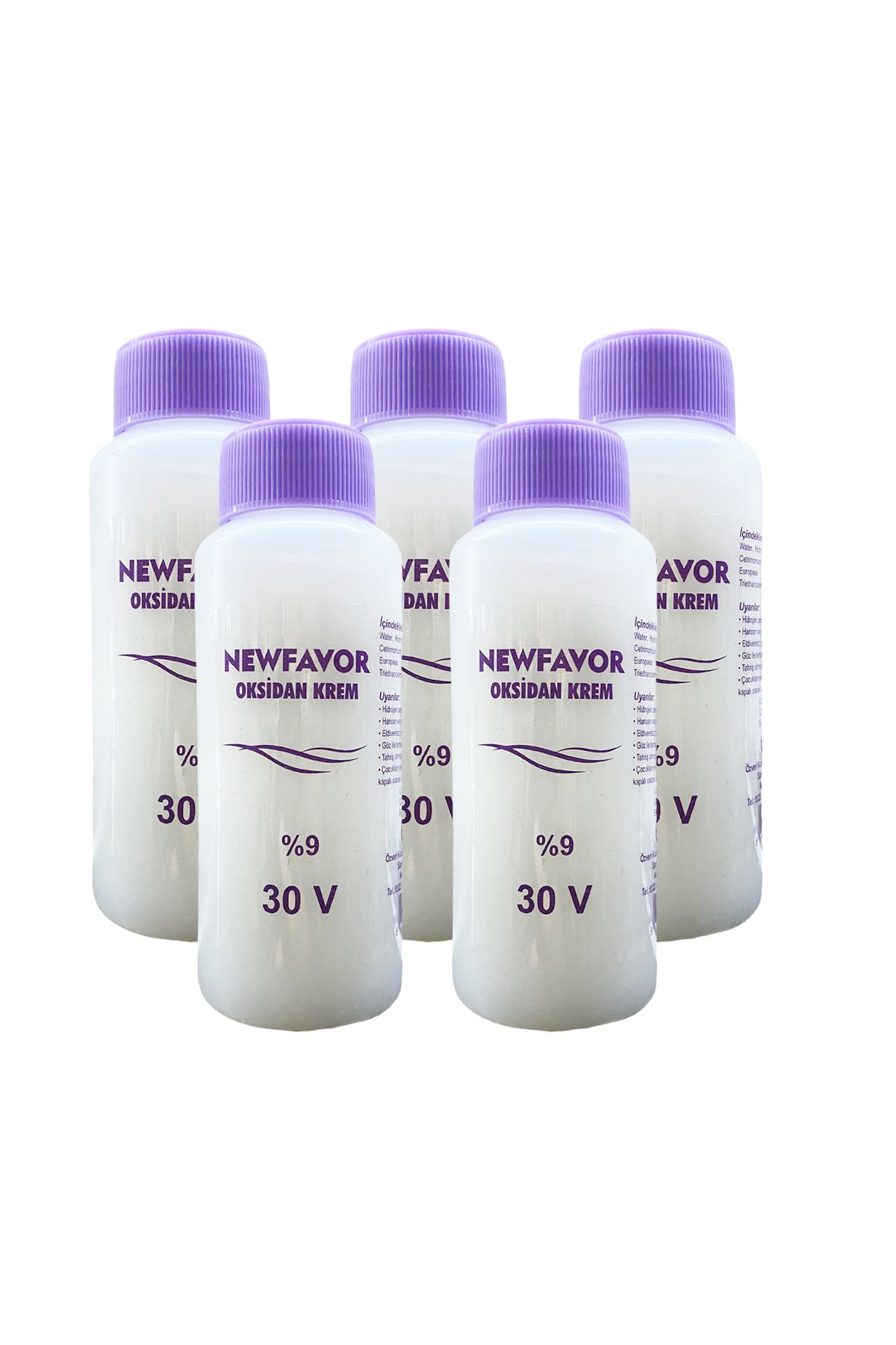 New Favor 5 Adet Oksidan Krem Saç Boya Sıvısı 9'luk 30 volüme 60 ml