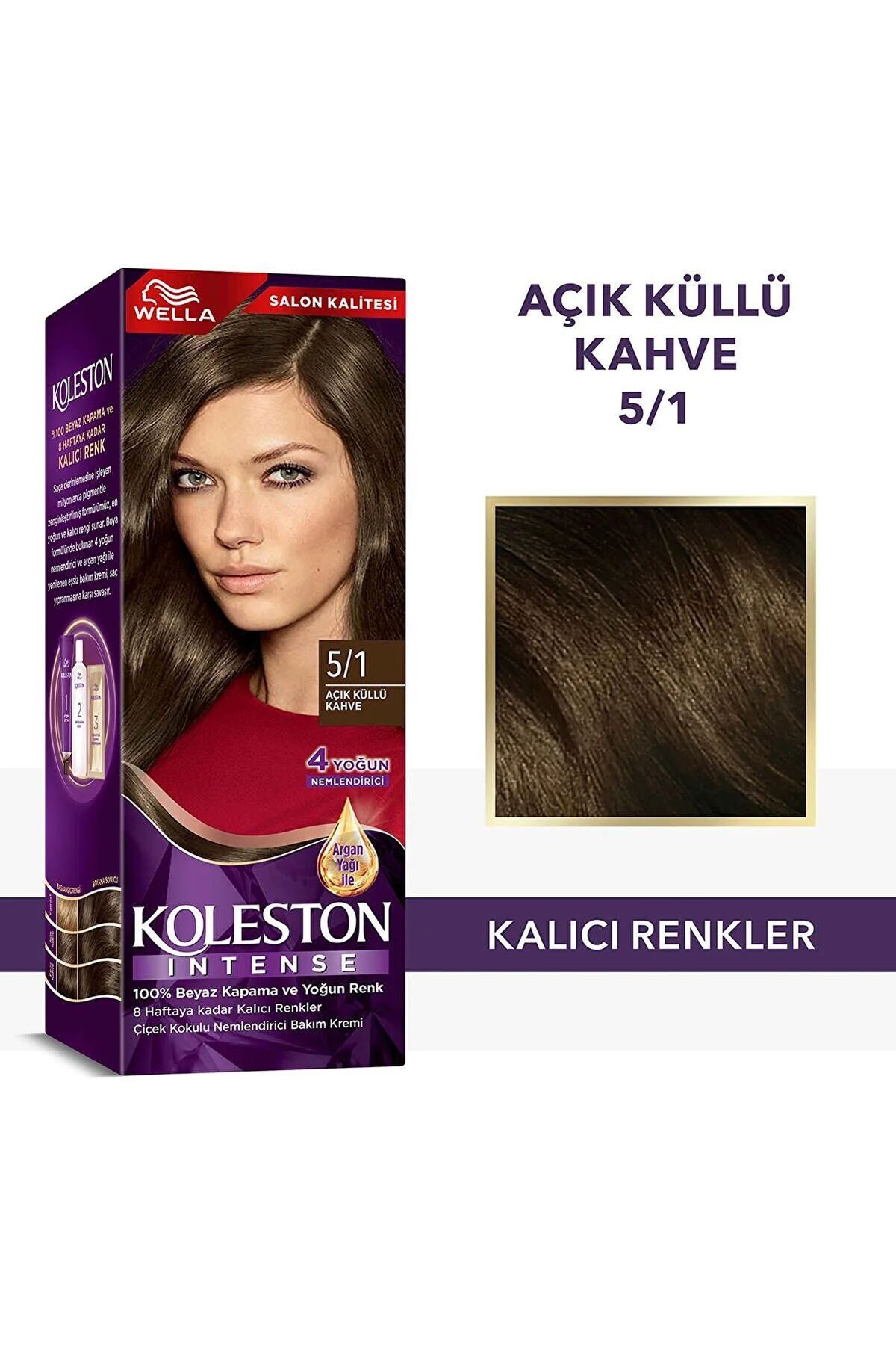 Wella Koleston Intense Saç Boyası 5/1 Ekstra Küllü Kahve - Salon Kalitesi