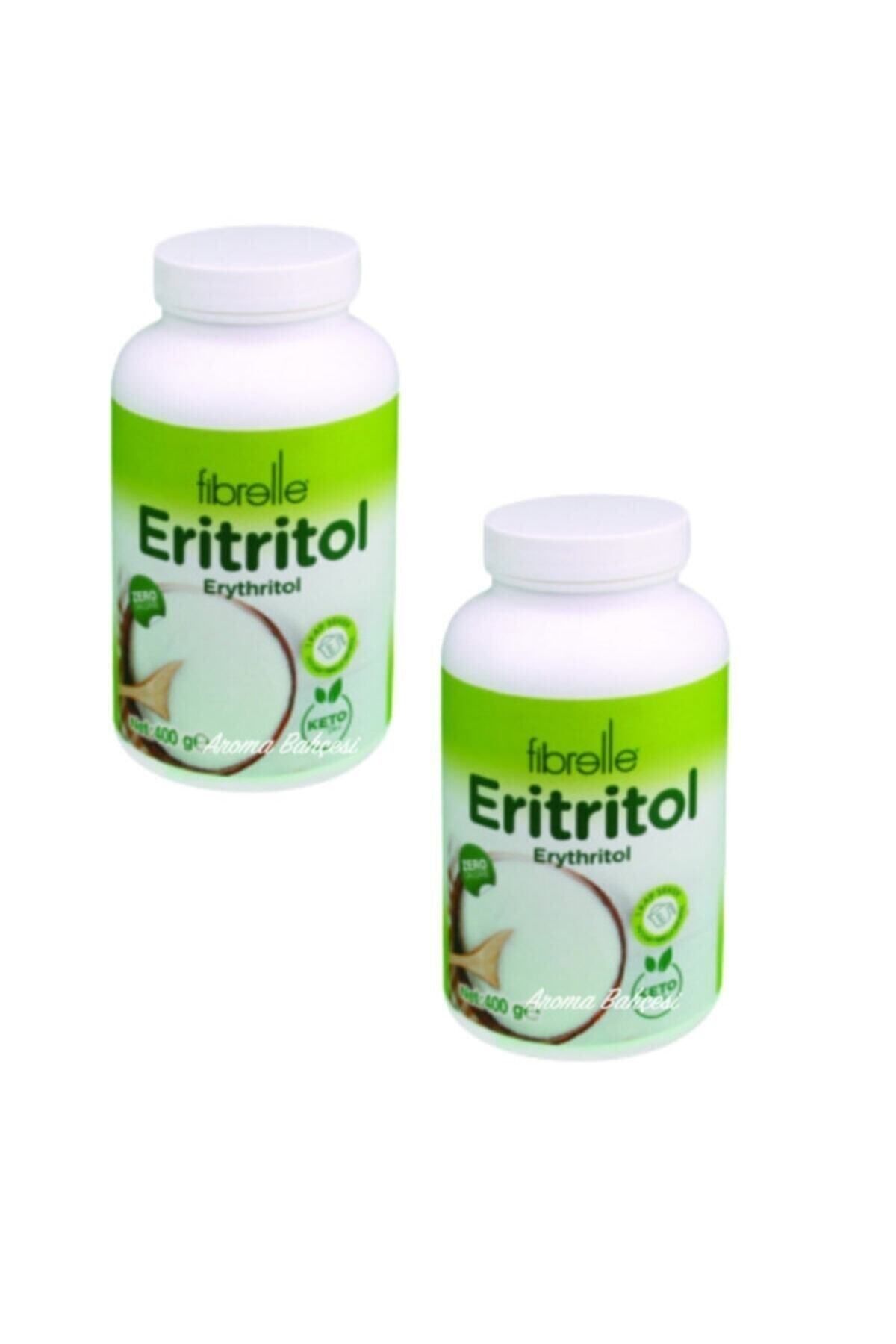 Fibrelle Eritritol Toz Tatlandırıcı 2 Kutu ( Silindir Şişe ) Sıfır Kalori 400 Gr. X 2 Ad.