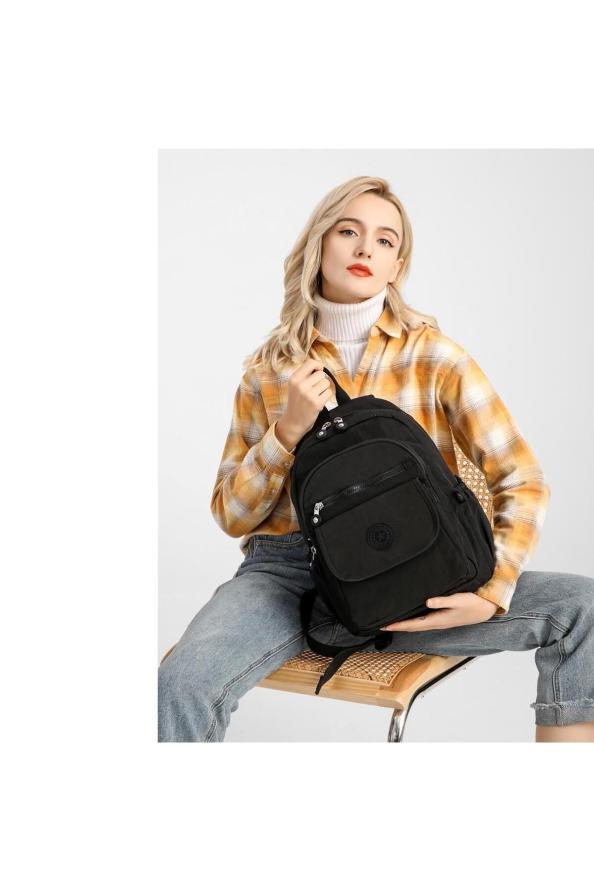 SMART BAGS-Rucsac de damă de mărime medie Genți inteligente Crinkle Fabric 1187 6