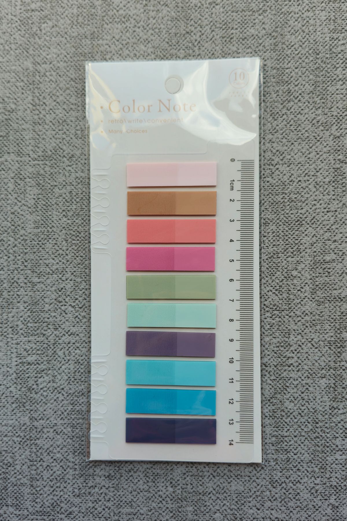 Mona Craftist-Soft Pastel Colored 200 Sheets Post-It Note Paper - Index Sticker with Ruler 1