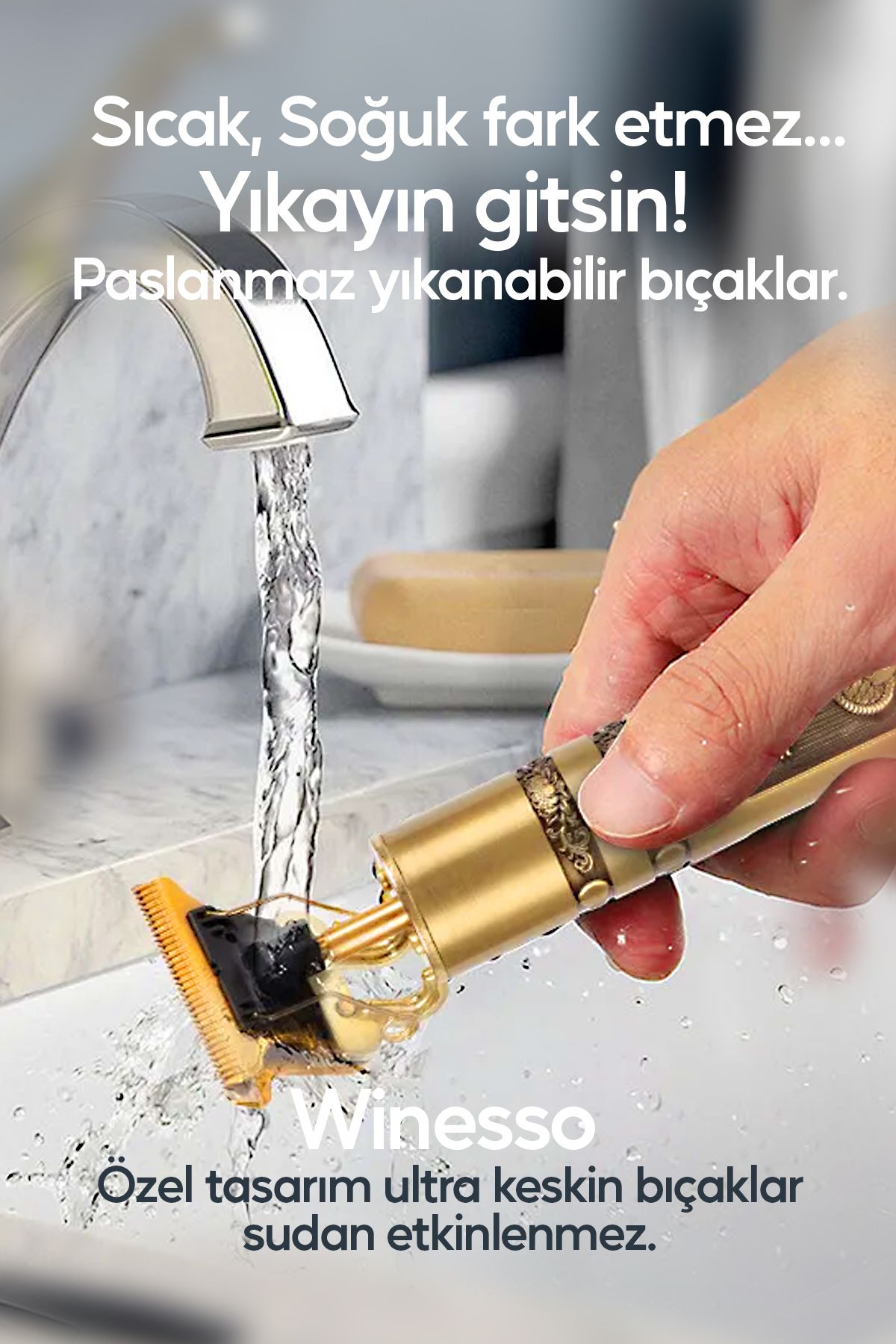 Winesso Tıraş Makinesi Pro2 USB Şarjlı Saç Sakal Vücut Kıl Tüy Alma Kadın Erkek Epilasyon Berber & Kişisel-7