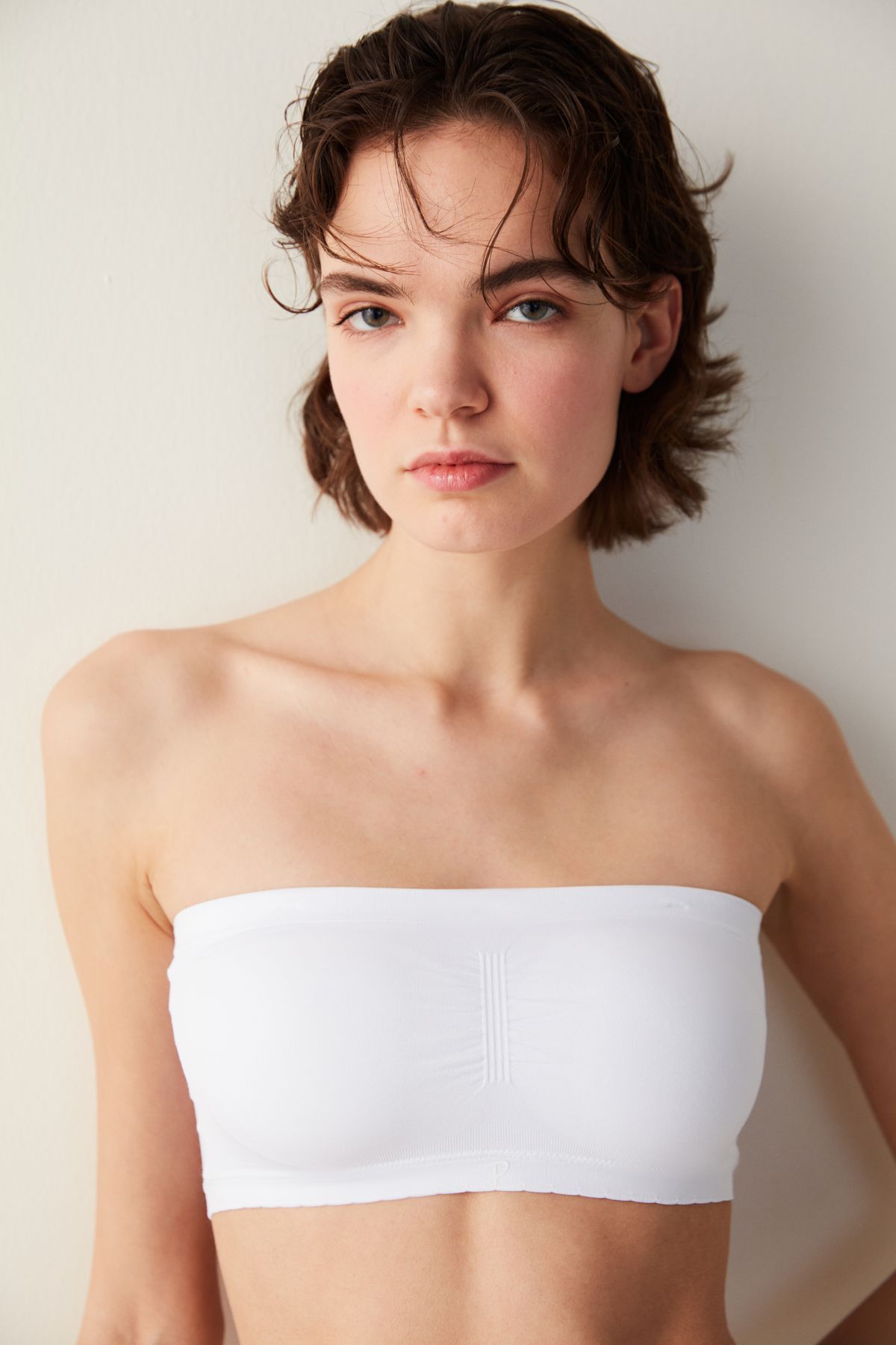 Penti-White Nu Basic Strapless Non-Wireless Bra 3