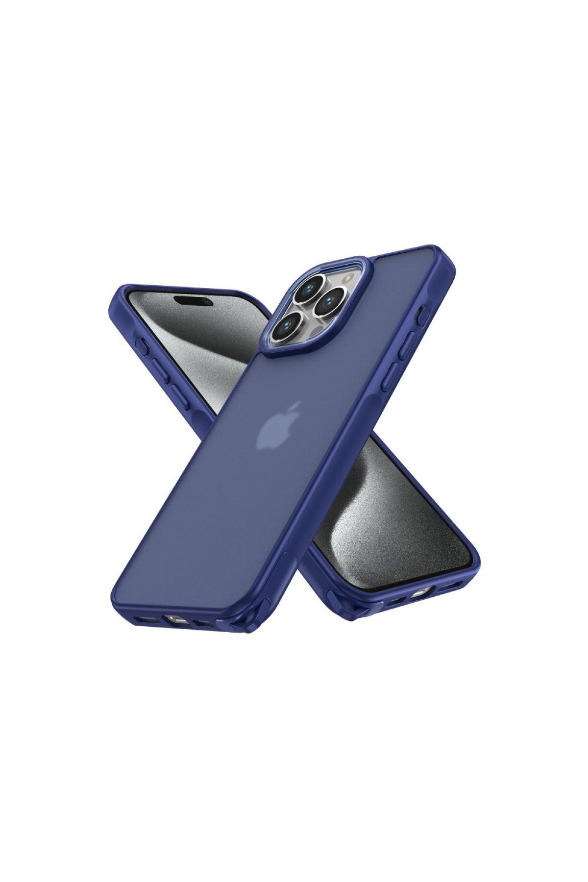 NewFace iPhone 16 Pro Kılıf Elegant Kapak - Lacivert FLKRY