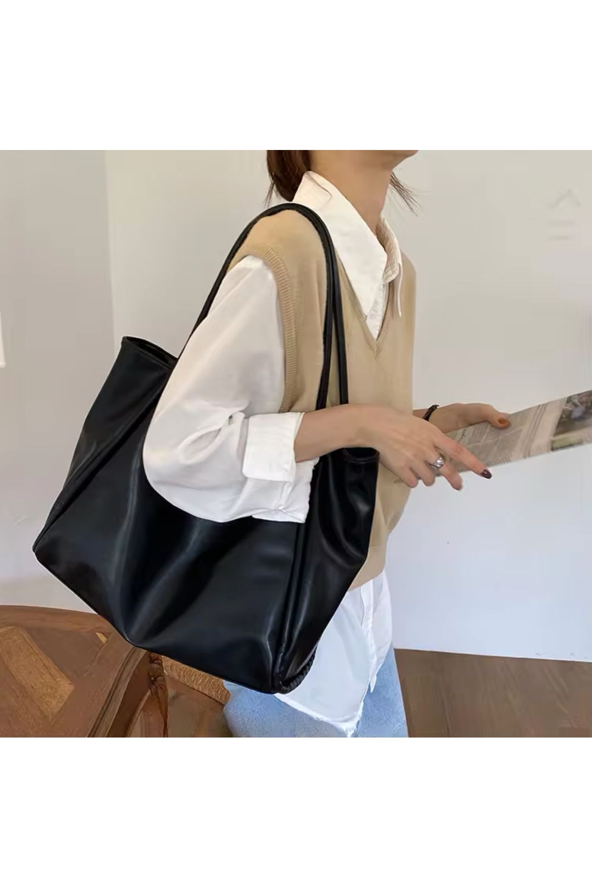le sac shopper à double manche nou