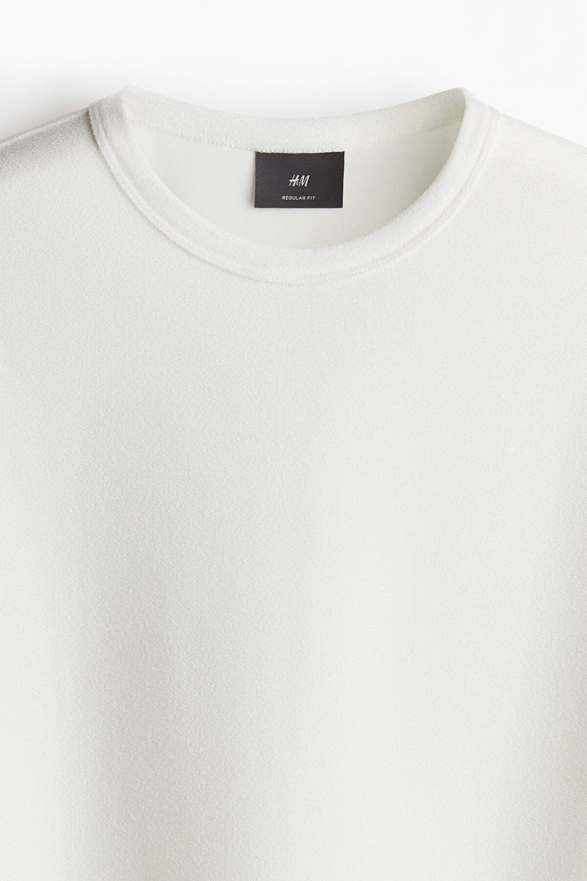 تی شرت سفید مردانه T به طور منظم متناسب H M H&M