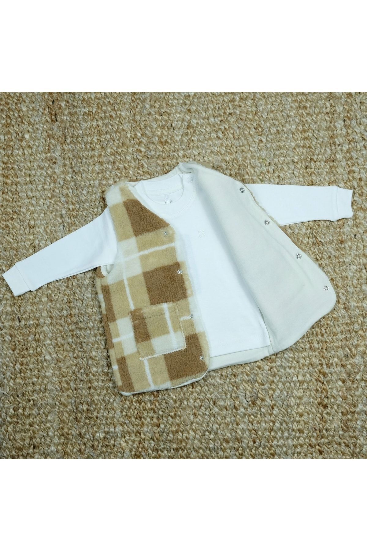 Flexi-Fleece Plaid Baby Vest 3