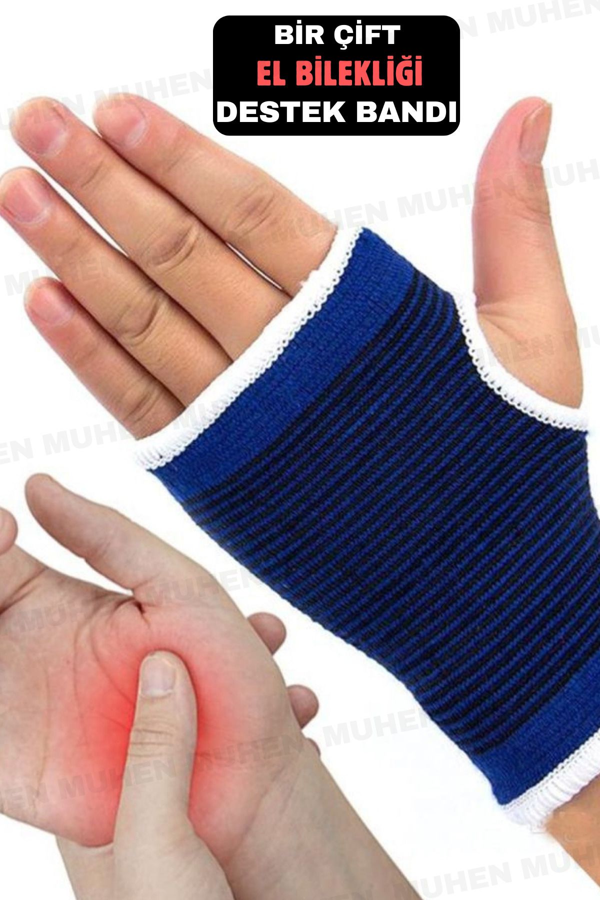 MUHEN Elastik Bilek ve Parmak Destek Bandı – 1 Çift Ergonomik ve Dayanıklı Koruma Spor İçin İdeal