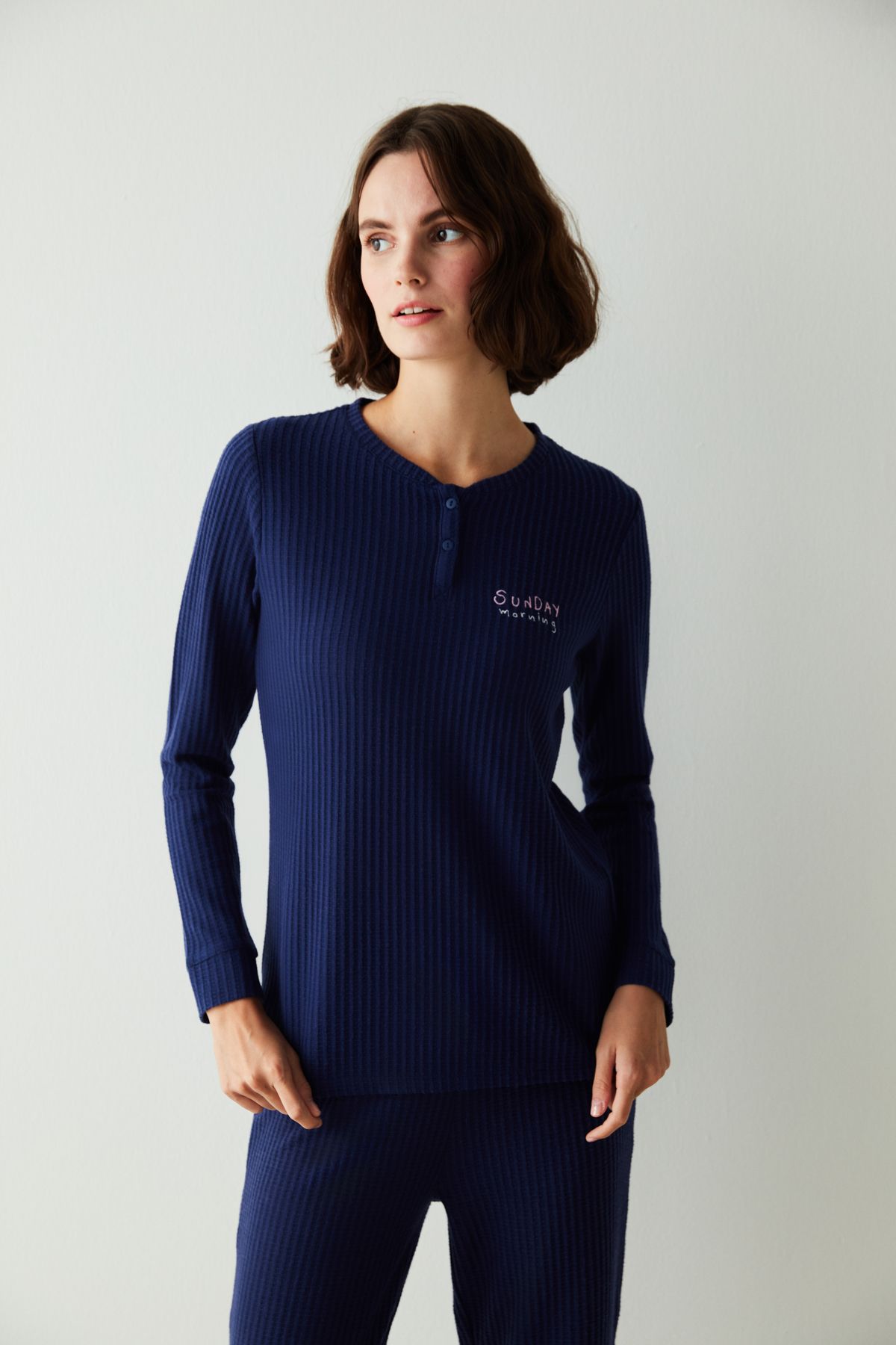Penti-Need Some Rest Waffle Thermal Pajama Set 3