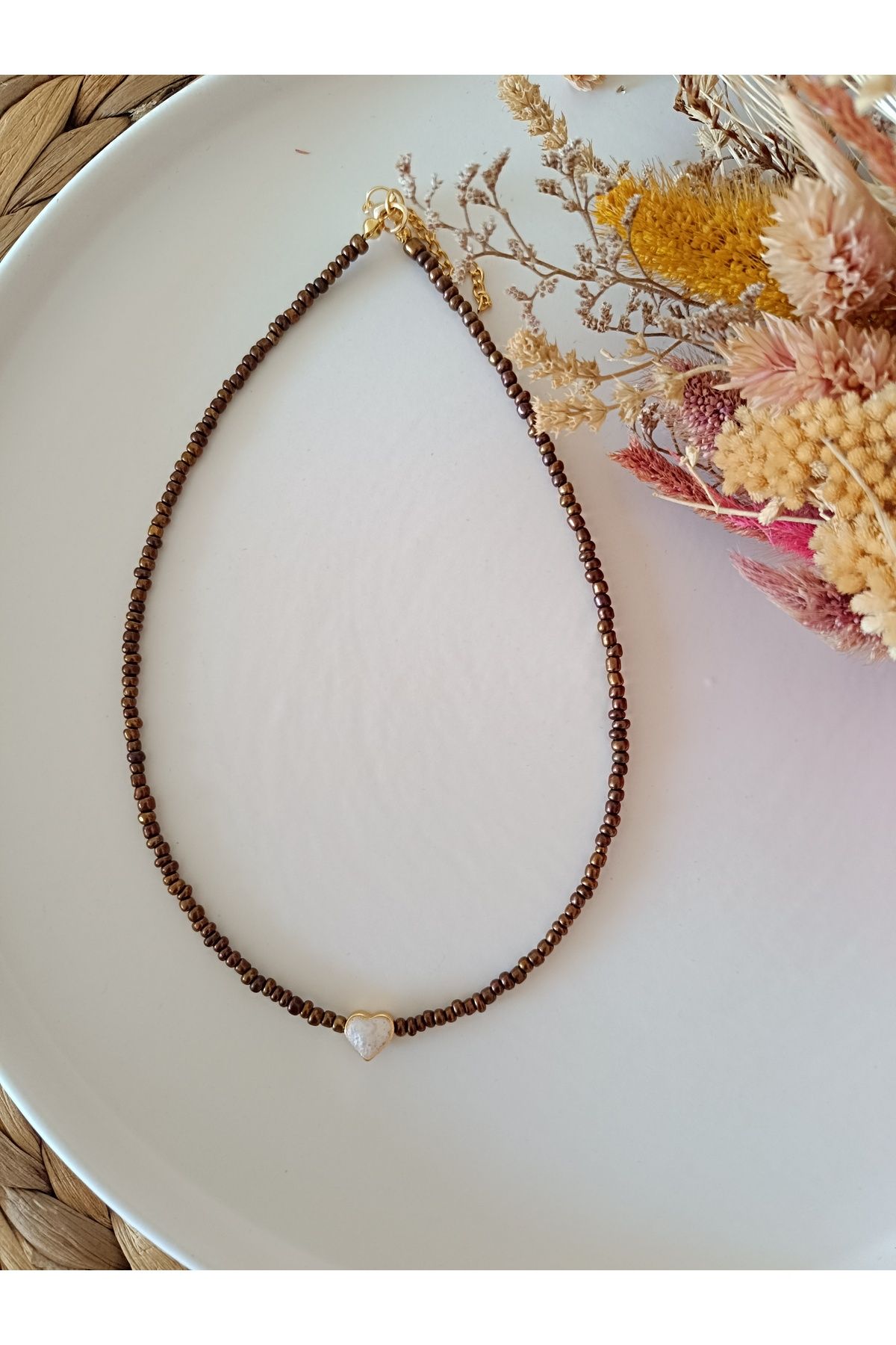 banunun takı tasarımı-Necklace - Brown - Bead 2