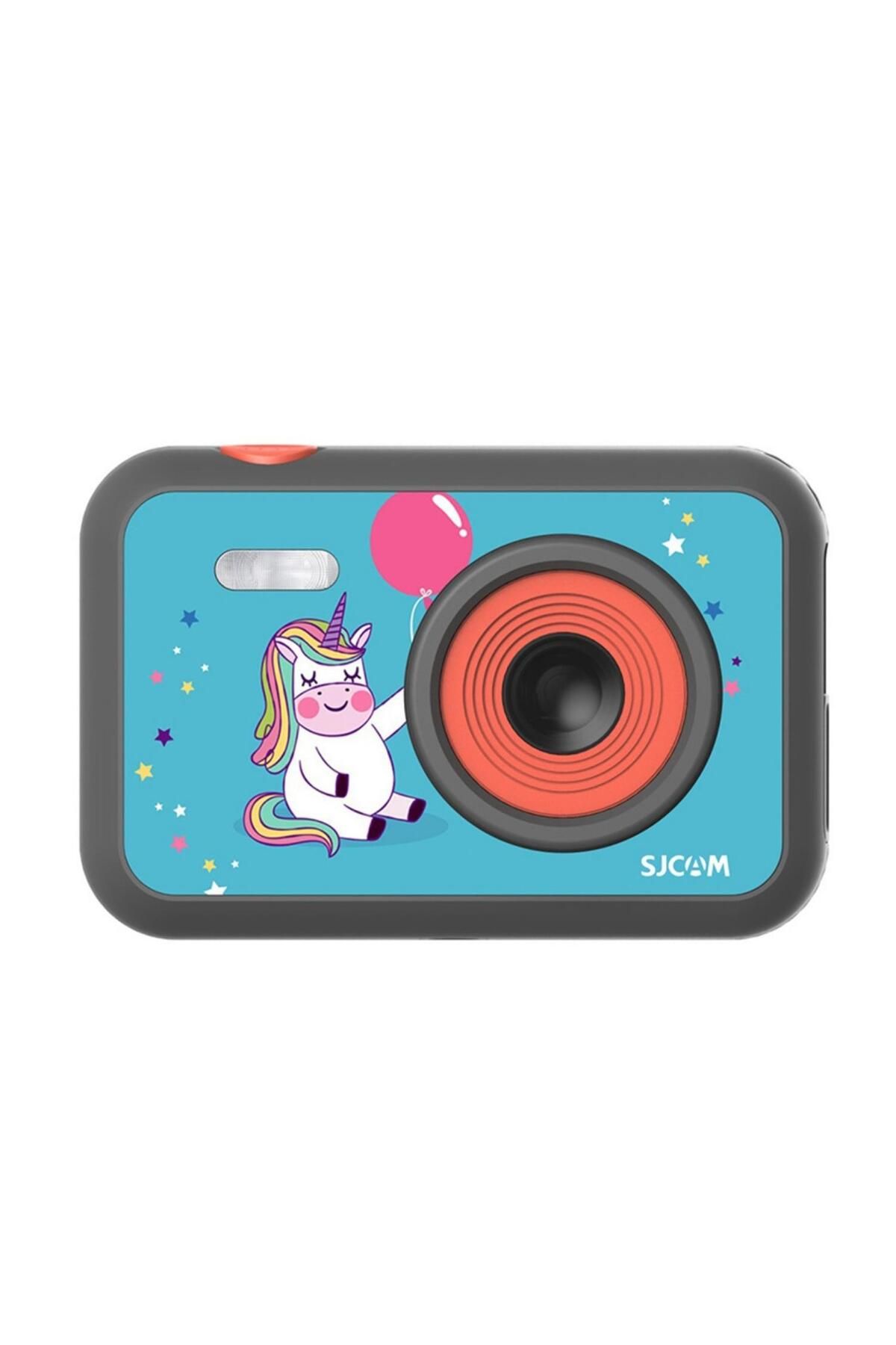 SJCAM Funcam Çocuklar Için Fotoğraf Makinesi Ve Kamera Unicorn Desenli Siyah