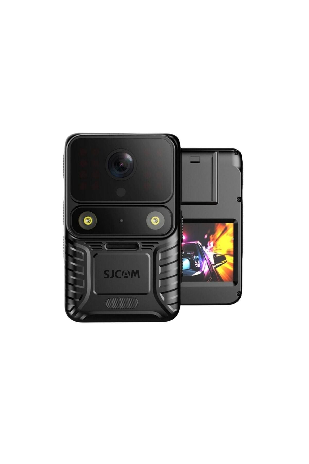 SJCAM A50 Gps 4k Uhd Ultra Gece Görüşü Güvenlik Polis Ekipmanı Ip65 2250mah 20mp Vücut Kamerası Siyah