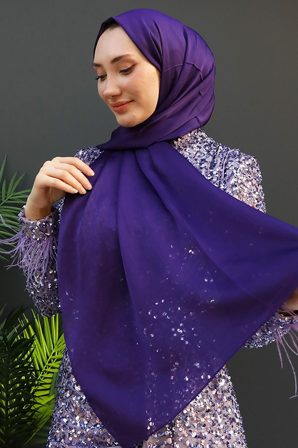 GİZ AGİYİM-Şal violet Janjan 4