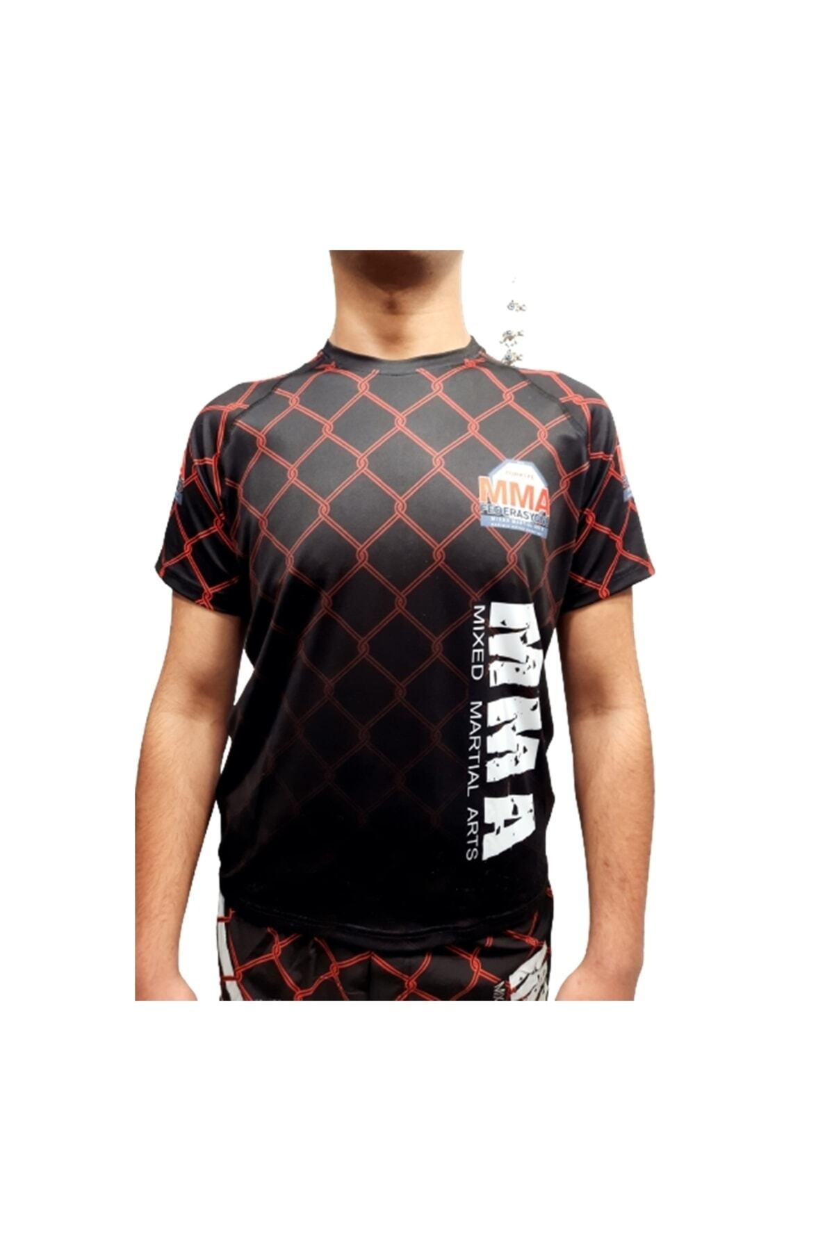 Octagon Mma Rashguard Federasyon Onaylı Kırmızı görsel 5