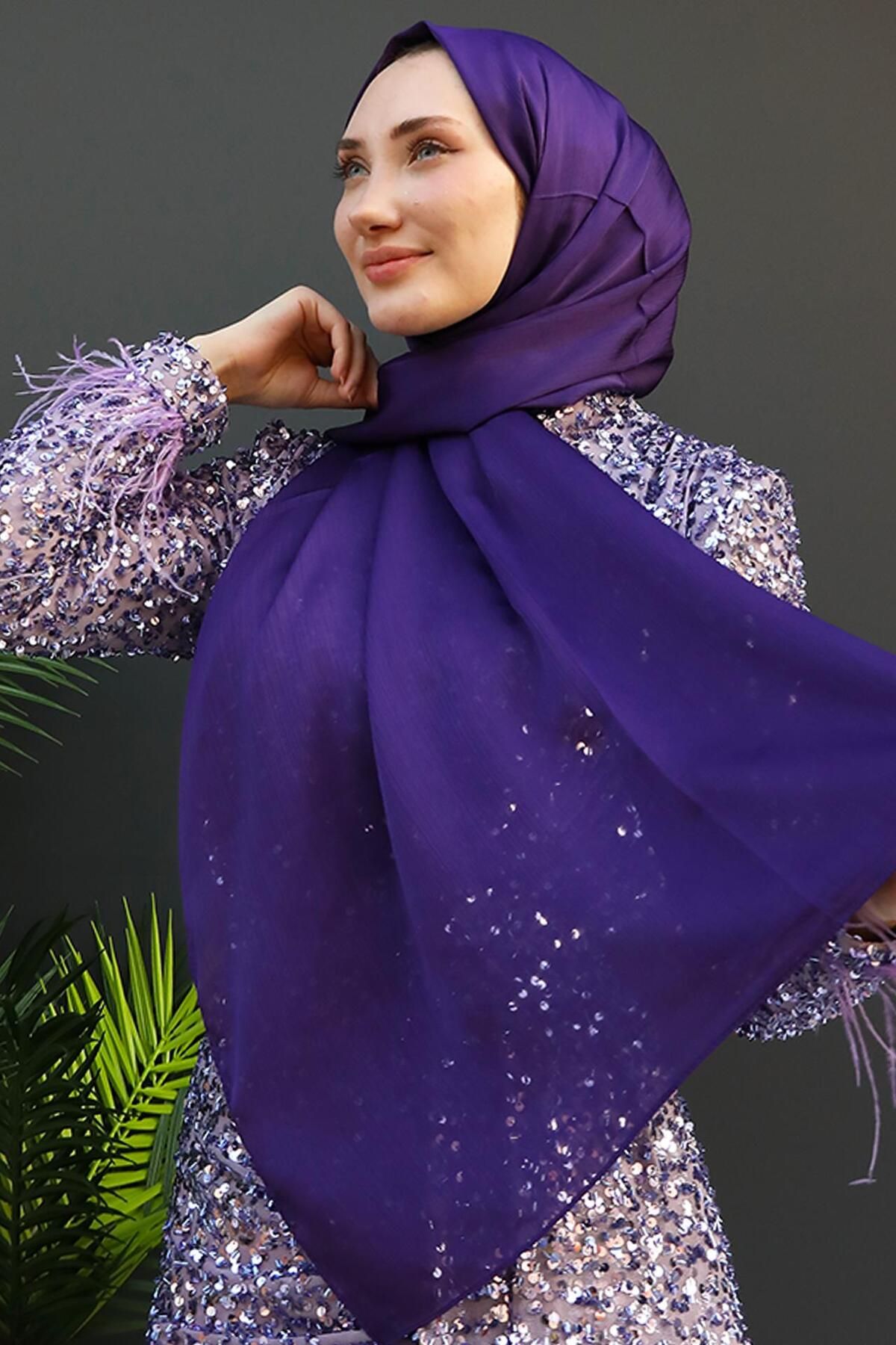 GİZ AGİYİM-Şal violet Janjan 5