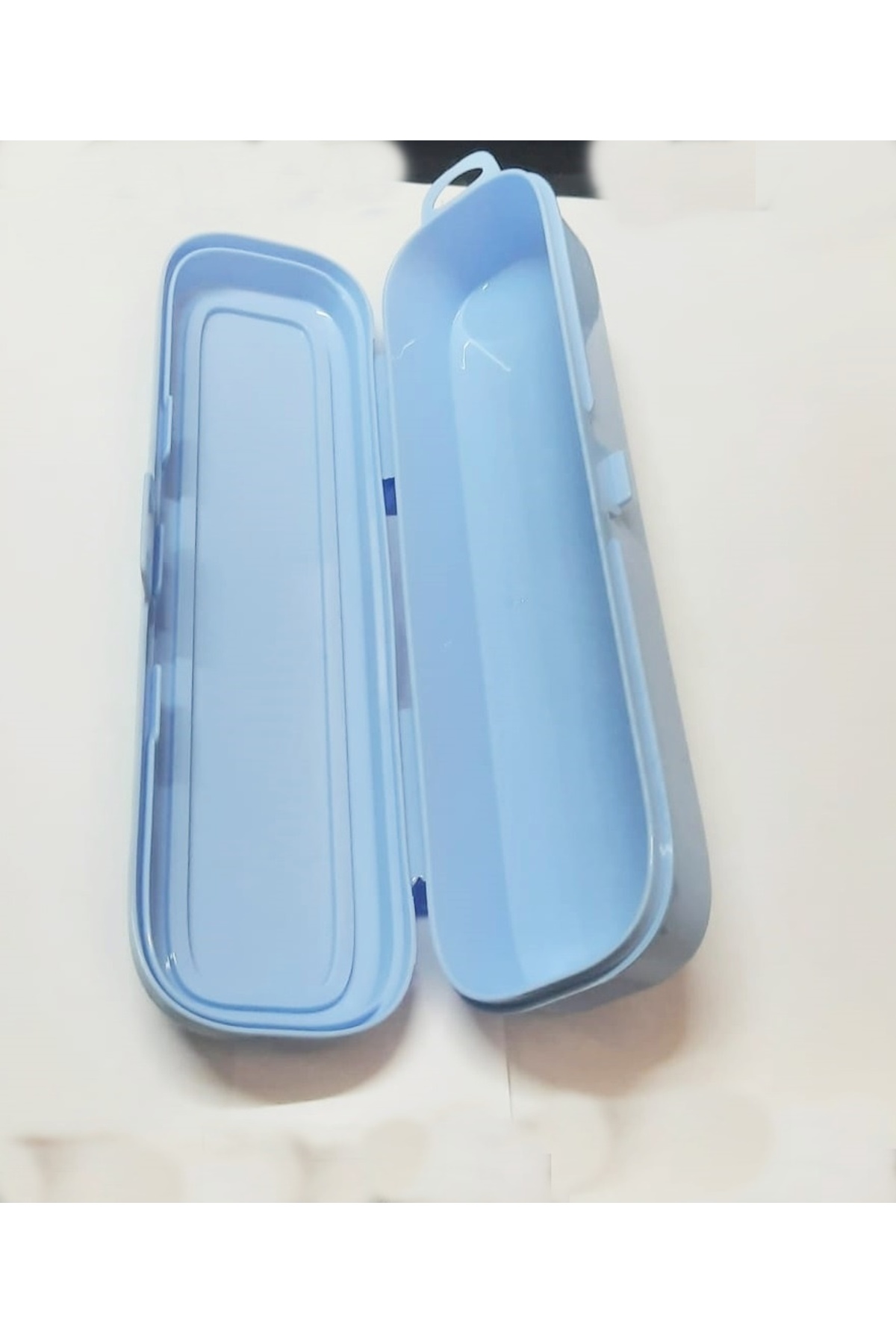 HerEveOyuncak Silikon Çocuk Diş Fırçası 2-12 Yaş + Turkuaz Multi Kalemlik Saklama Makyaj Kutusu - 2li Set B4M6H2 fotoğrafı 7 (önizleme)