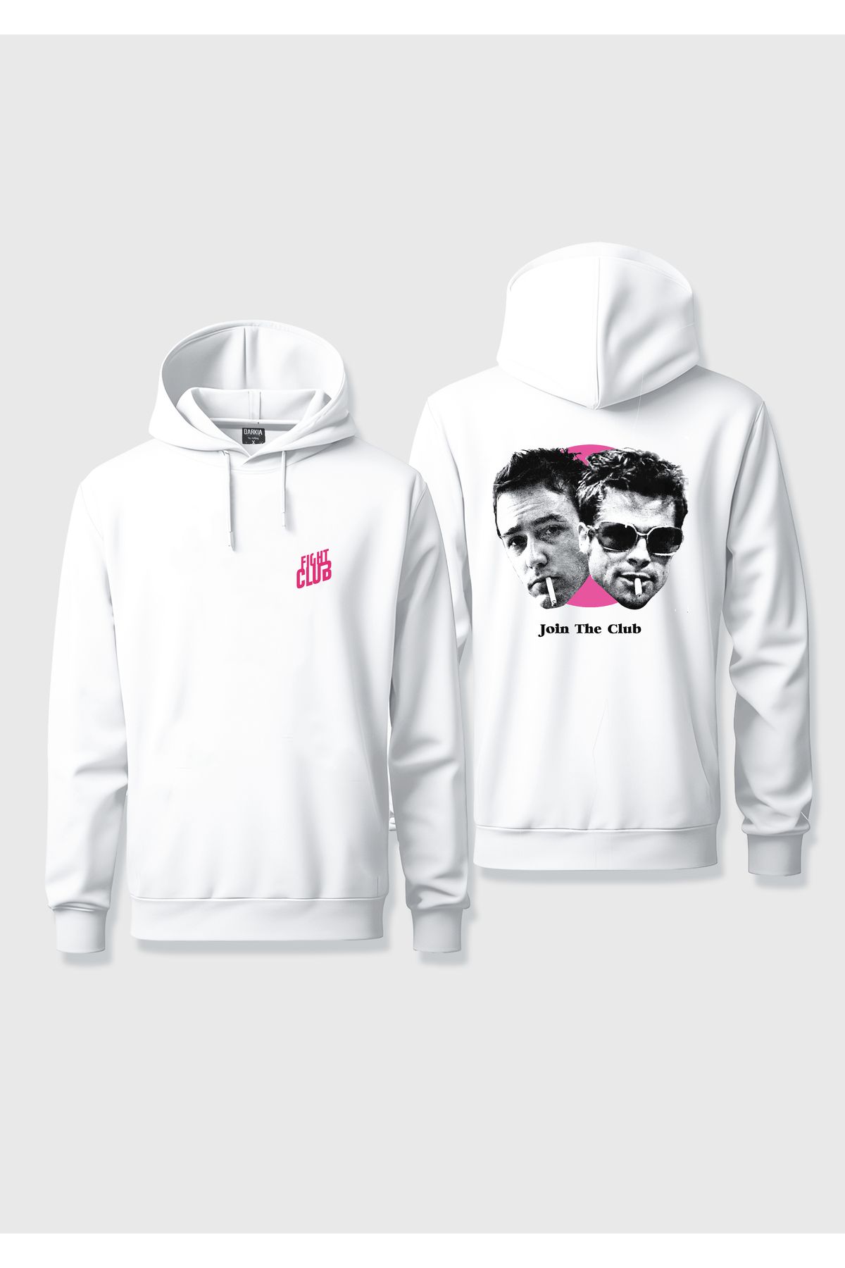 Darkia-Fight Club Fight Club - Custom Design Printed Unisex White Hooded Sweat 1