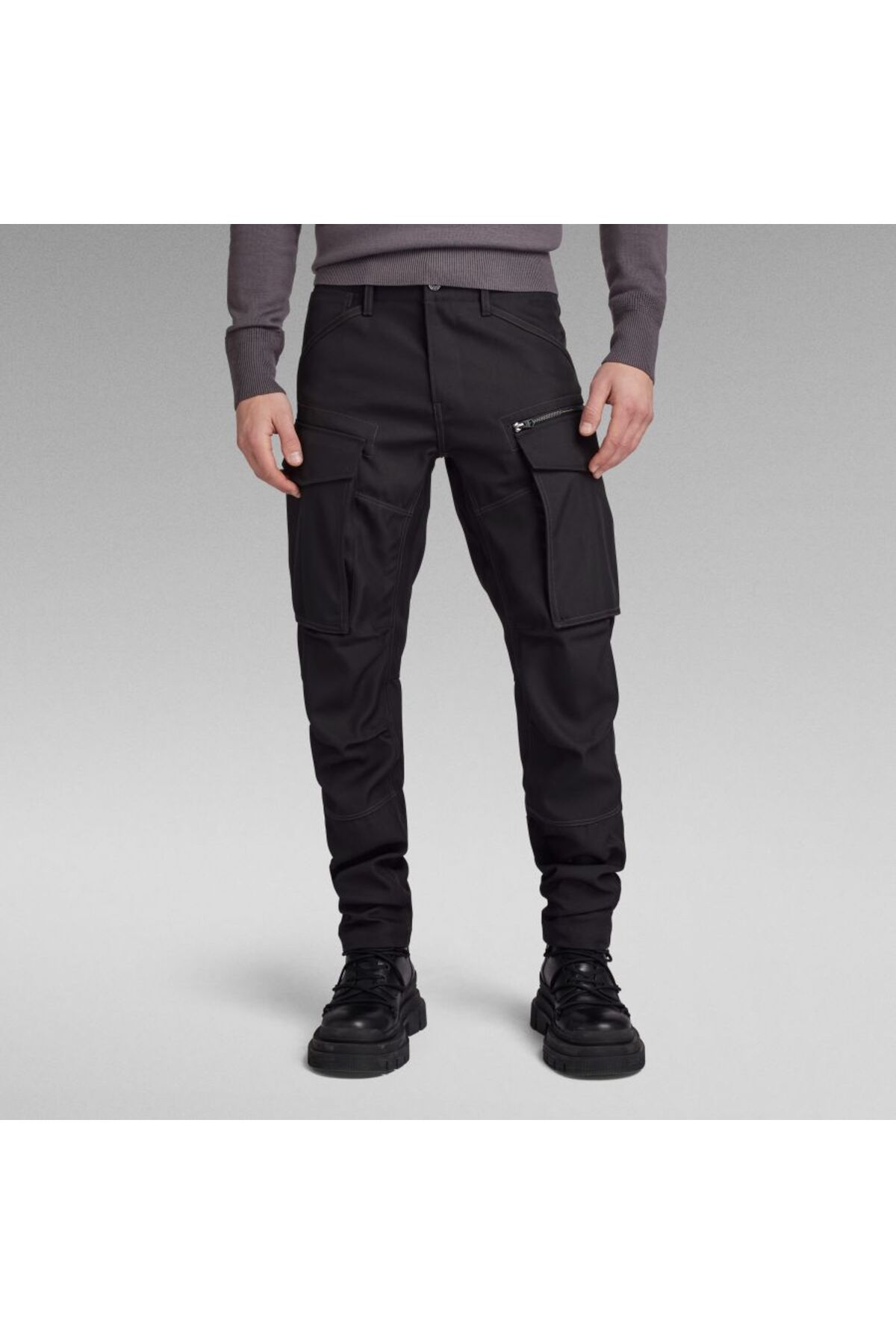 شلوار مشکی مردانه G STAR RAW Rovic Zip 3D معمولی Tapered G-STAR RAW
