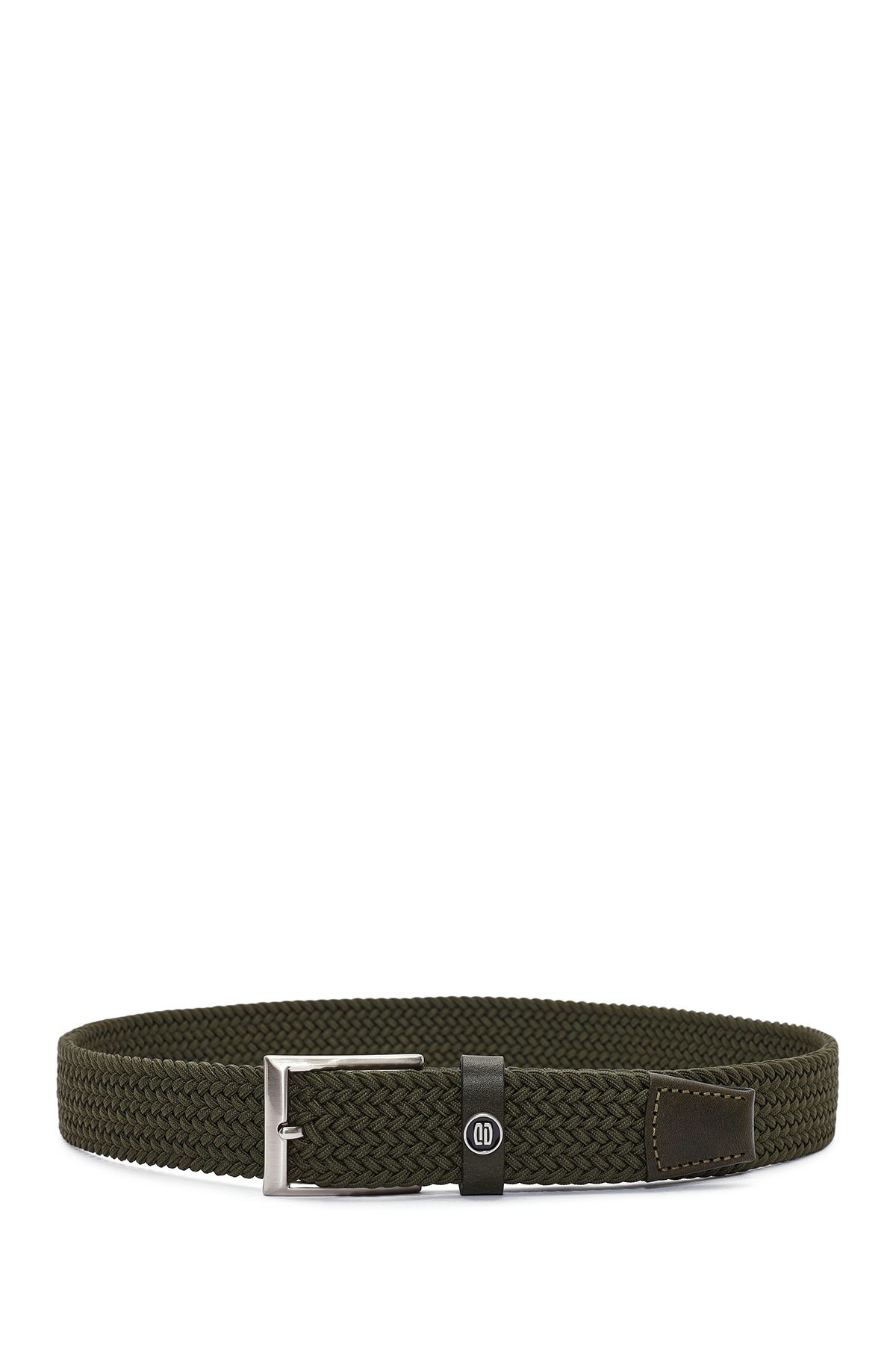 Derimod-Men's Green Braided Leather Belt 000A2D 1400229 2