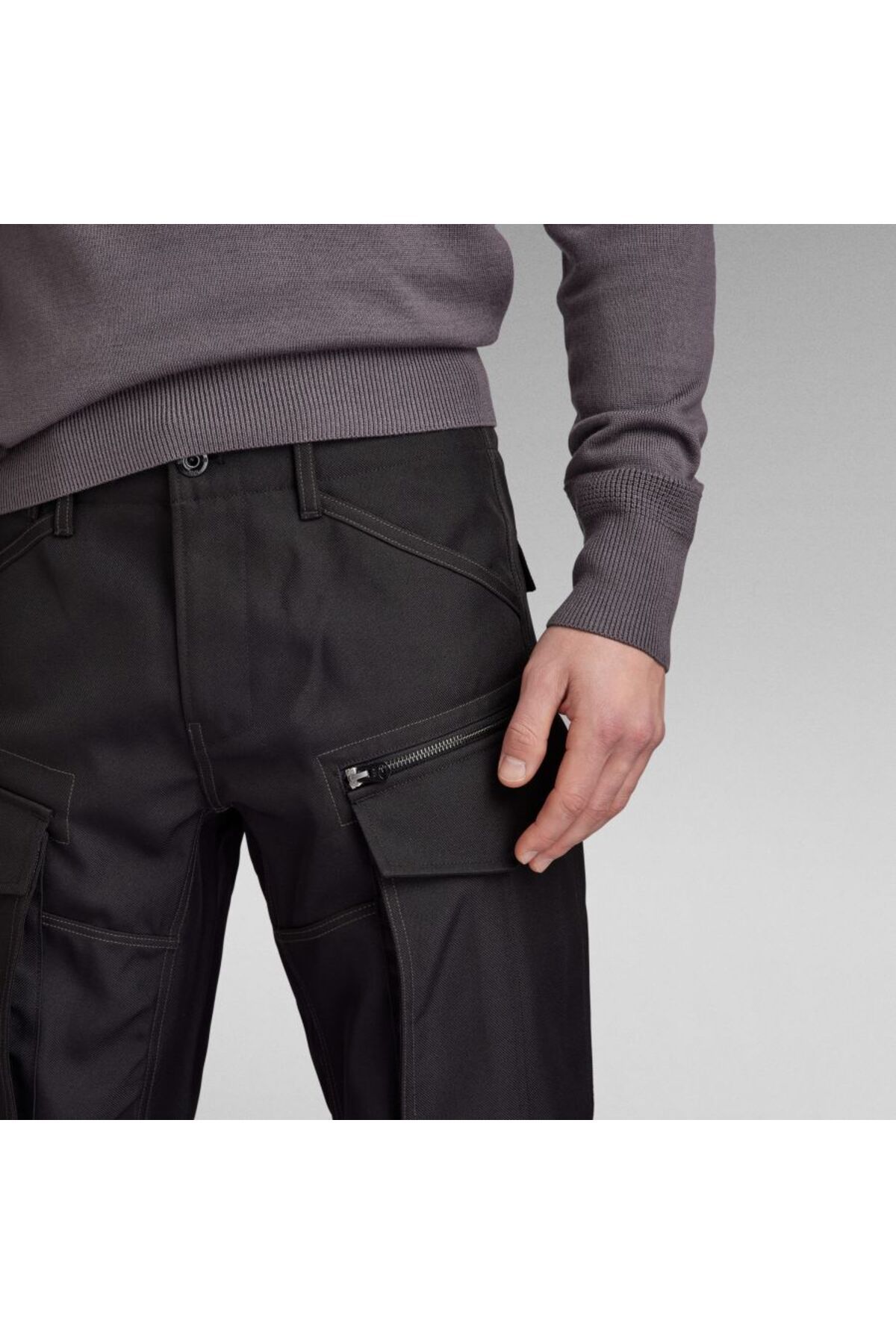 شلوار مشکی مردانه G STAR RAW Rovic Zip 3D معمولی Tapered G-STAR RAW