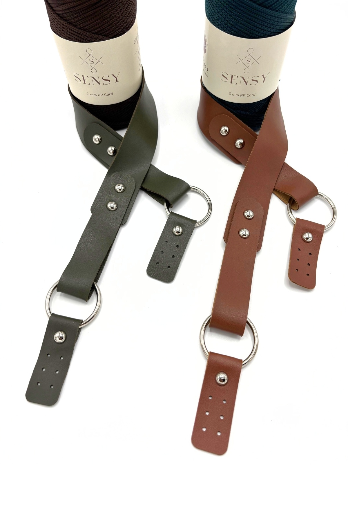 SENSY-Leather Ring Single Bag Handle 72 cm 6