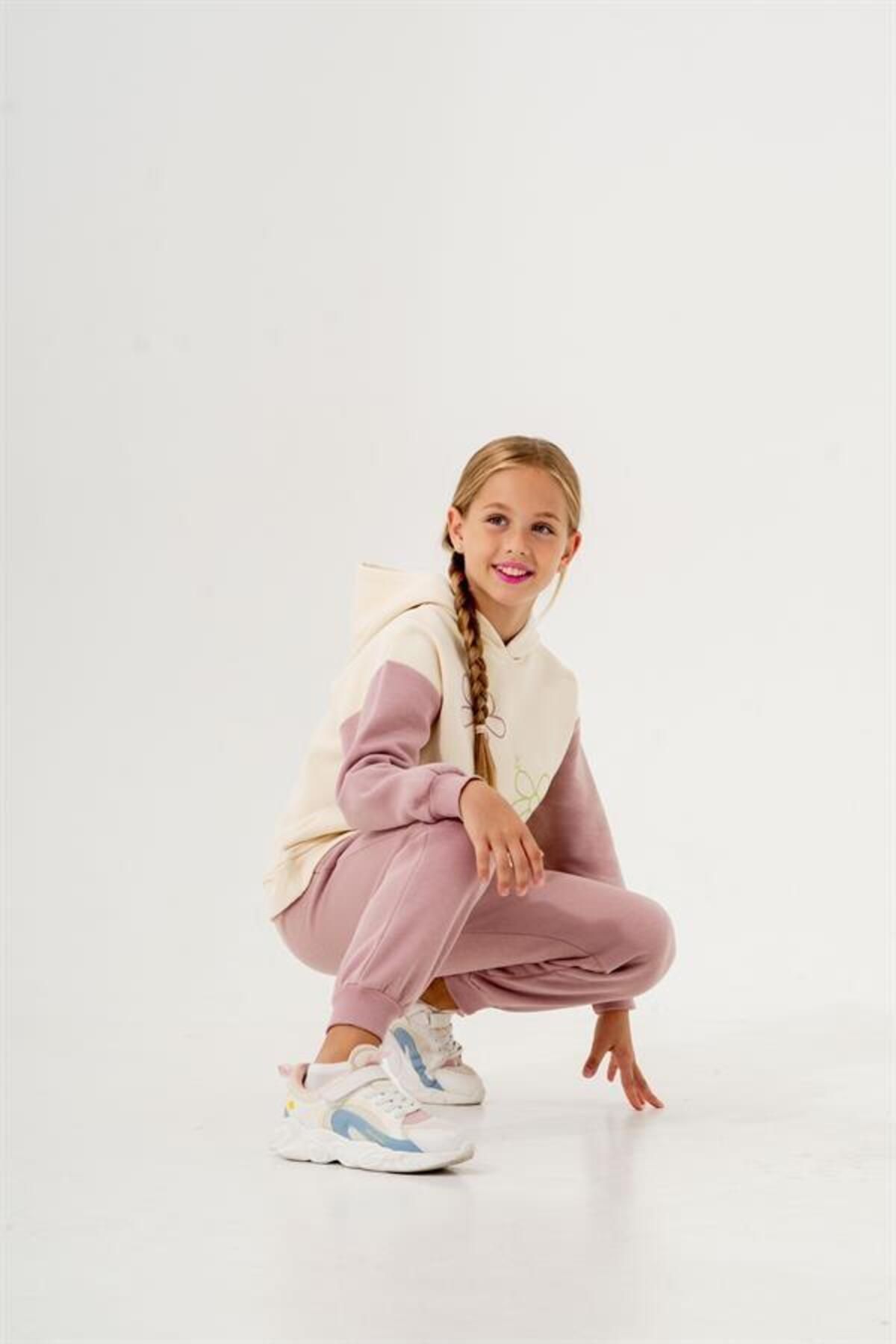 TRENDİMİZBİR-Κοριτσίστικο Smile Kids εμπριμέ κάτω και επάνω σετ 4