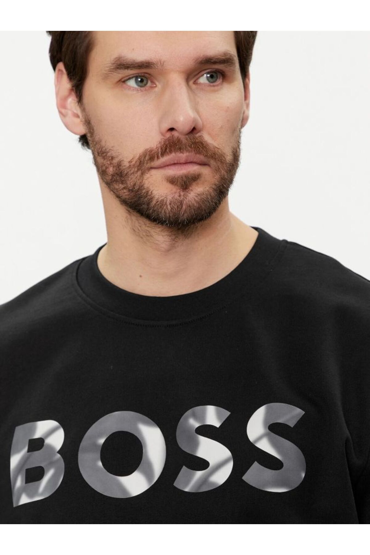 سویشرت مشکی مردانه سویی شرت اورجینال BOSS