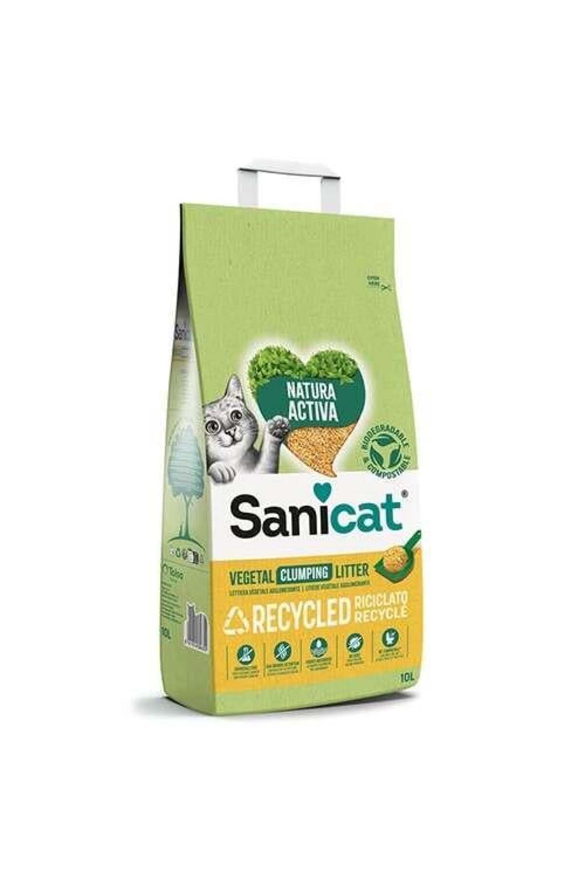 Sanicat Natura Activa Doğal Kedi Kumu 10 Lt