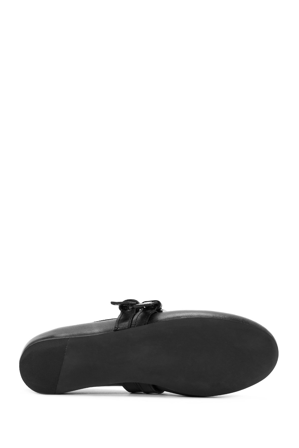 Derimod-Women's Black Belted Leather Ballerinas 24Sfd 182718 4