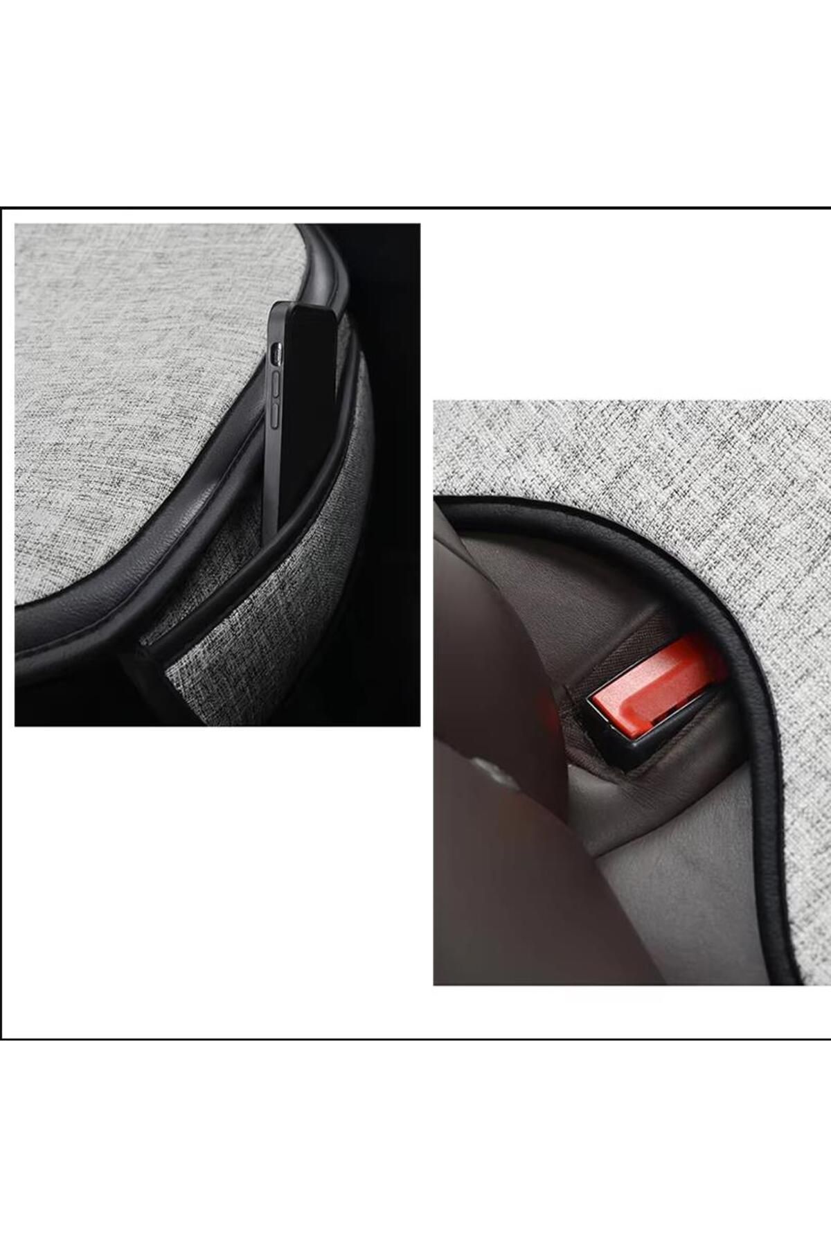 Bod-Linen Anti-Sweat Car Seat Protection Set - Sidewall Series, Front Two Black 2