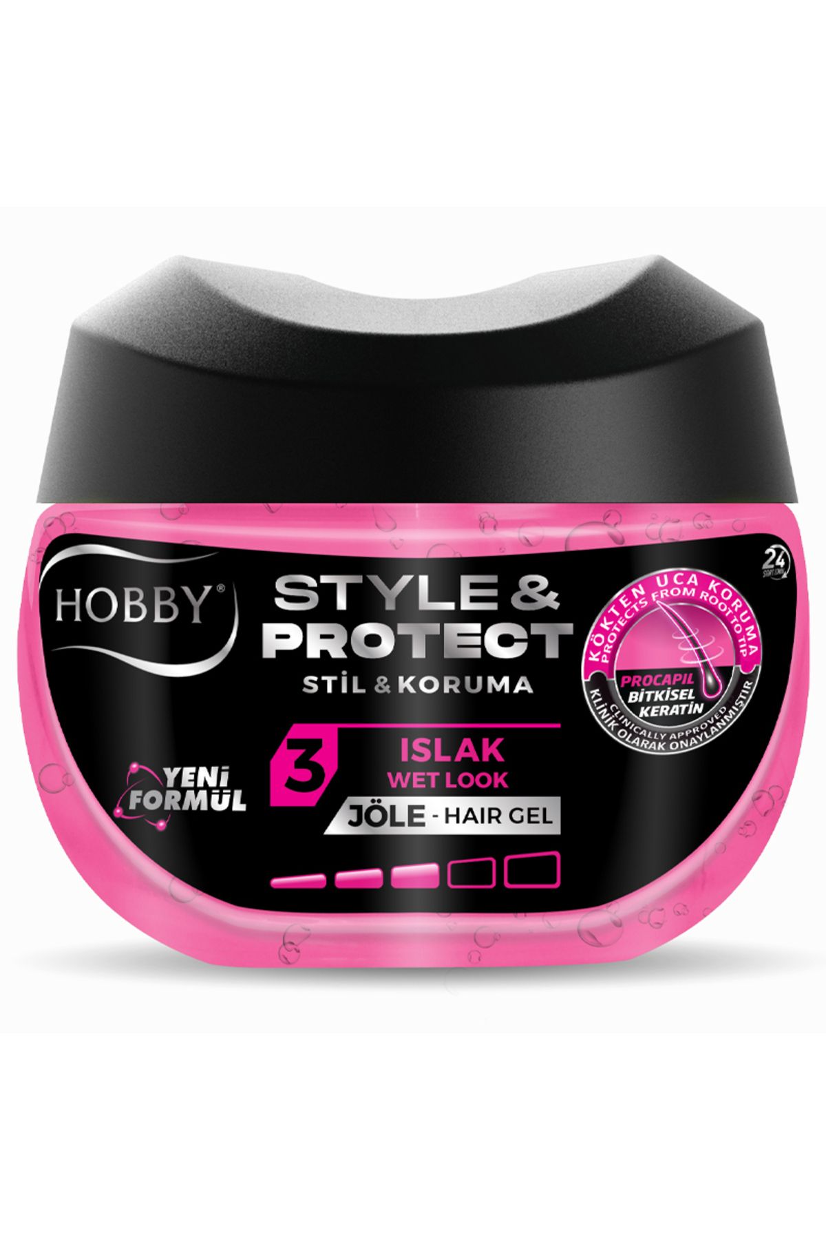 Hobby Wet Hard Jelly that Does Not Leave Residue on the Hair and is Easy to Clean-400 ml eleg.2272